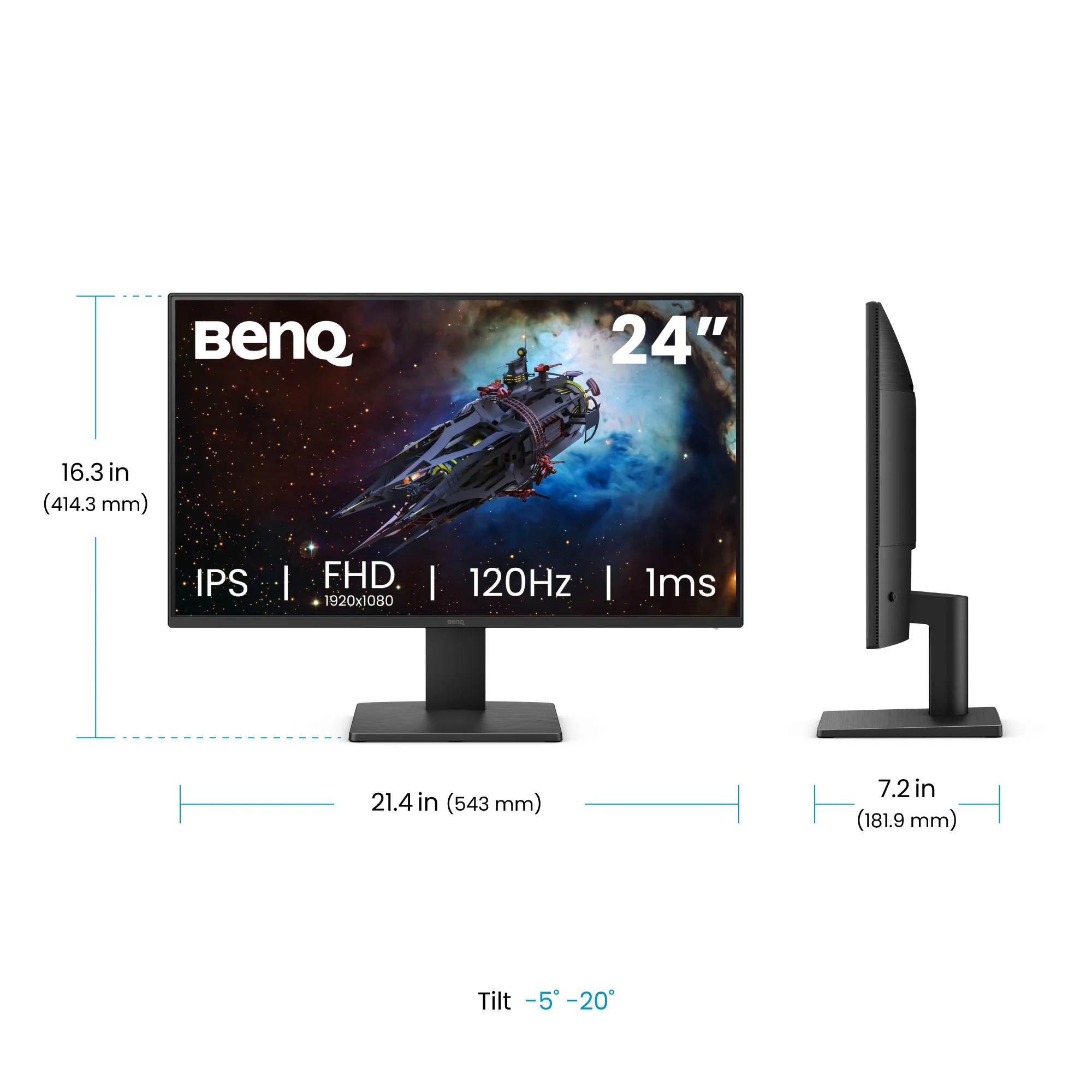 BenQ GW2491P Computerbildschirm 60,5 cm (23.8") 1920 x 1080 Pixel Full HD LED Schwarz – Bild 4