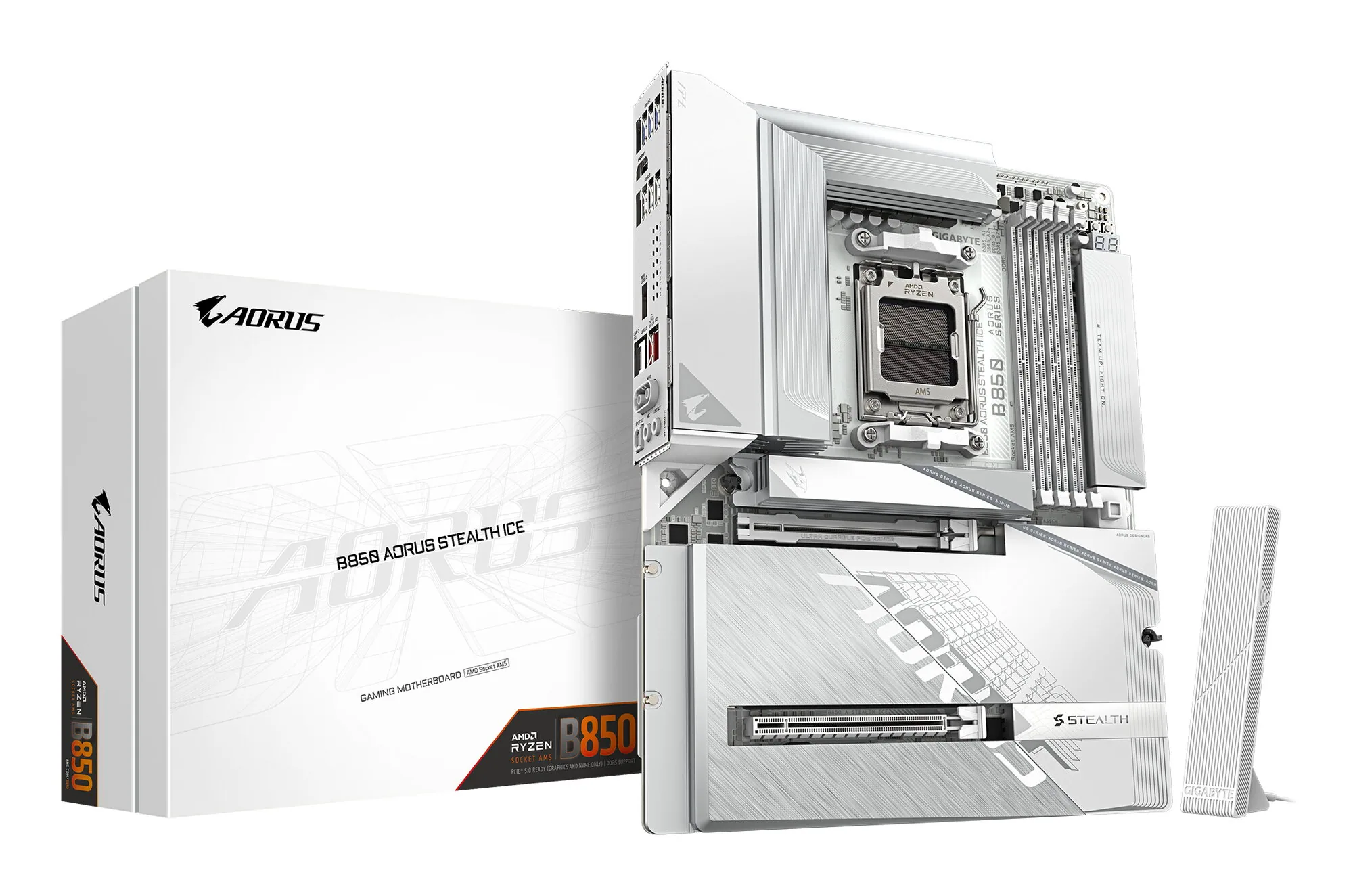 GIGABYTE B850 AORUS STEALTH ICE Mainboard – Bild 1