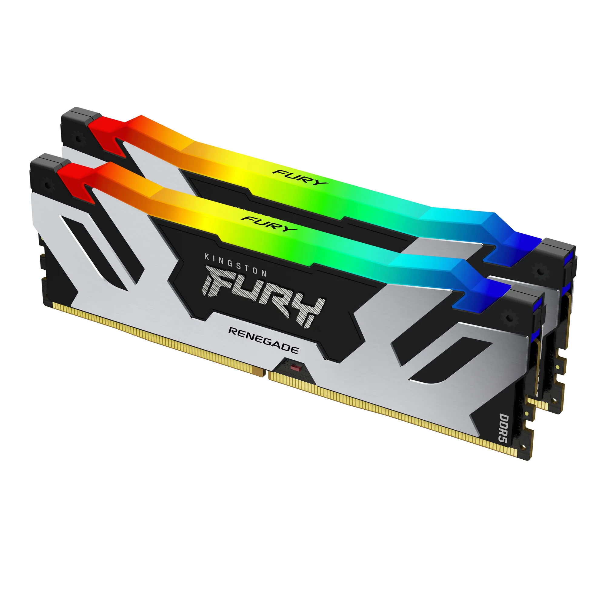 Kingston Technology FURY 48GB 8000MT/s DDR5 CL38 DIMM (2er-Kits) Renegade RGB Silver – Bild 1