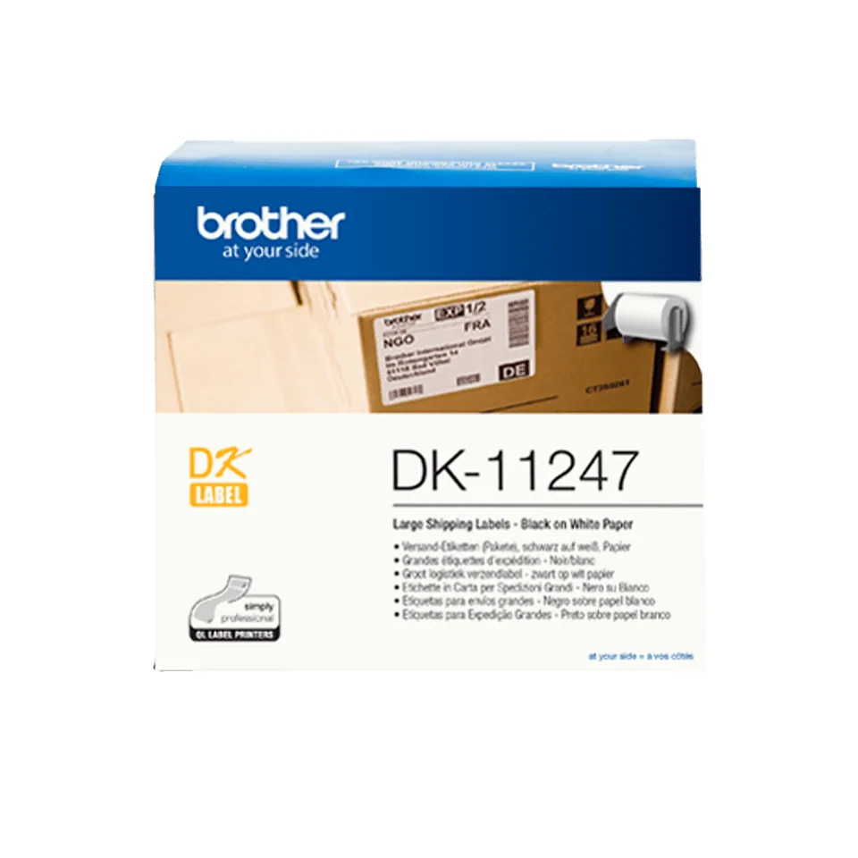 Brother DK-11247 Etiketten erstellendes Band Schwarz auf weiss – Bild 1