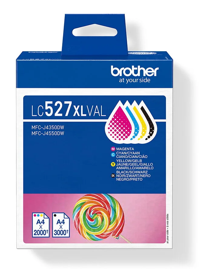 Brother LC527XLVAL Druckerpatrone 4 Stück(e) Original Hohe (XL-) Ausbeute Schwarz, Cyan, Magenta, Gelb – Bild 4