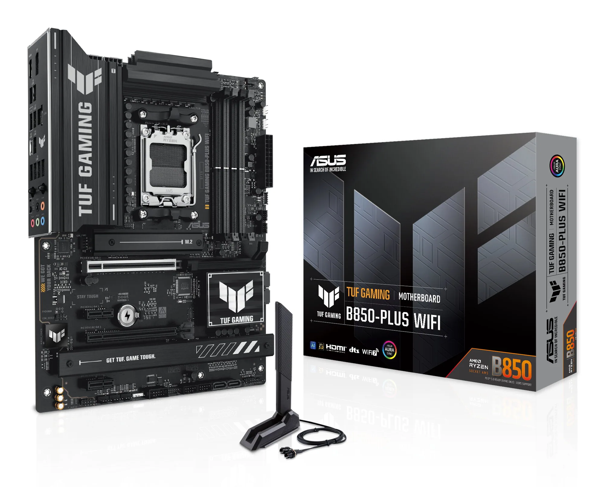 ASUS TUF GAMING B850-PLUS WIFI AMD B850 Sockel AM5 ATX – Bild 1