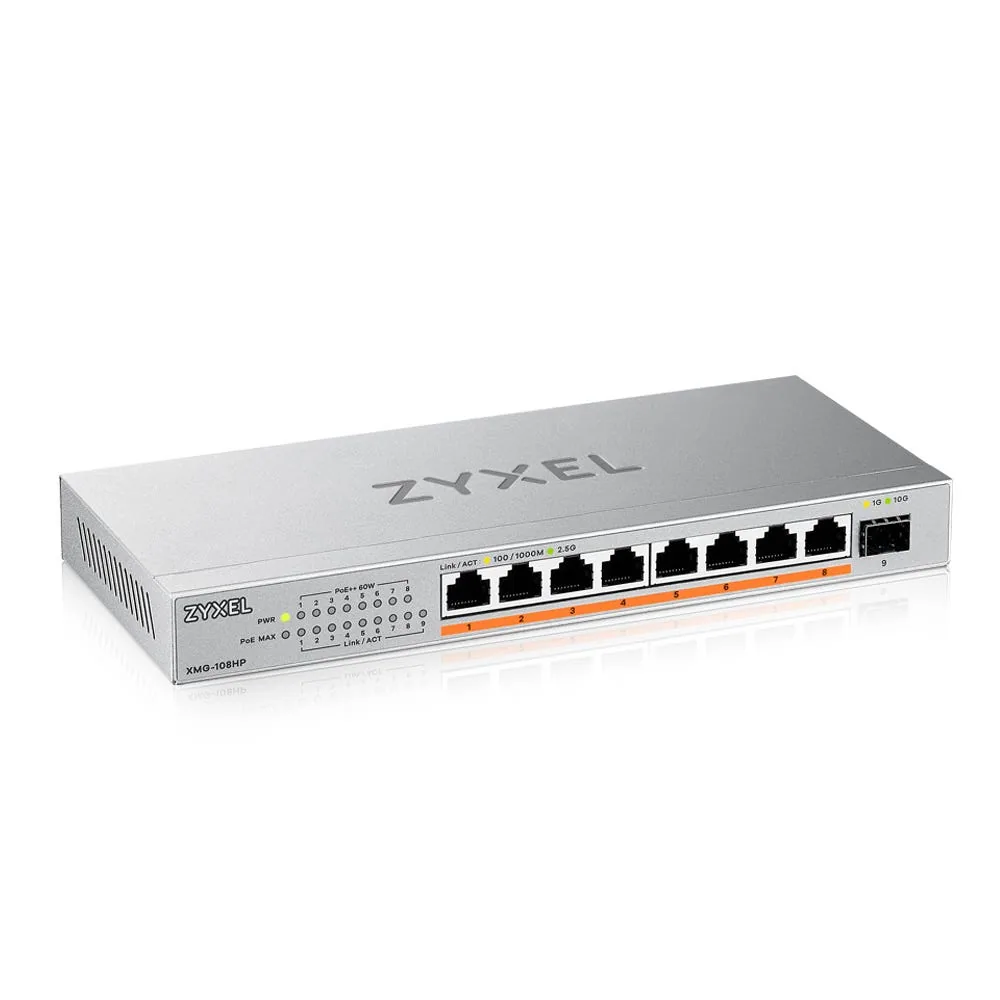 Zyxel XMG-108HP Unmanaged 2.5G Ethernet (100/1000/2500) Power over Ethernet (PoE) – Bild 1