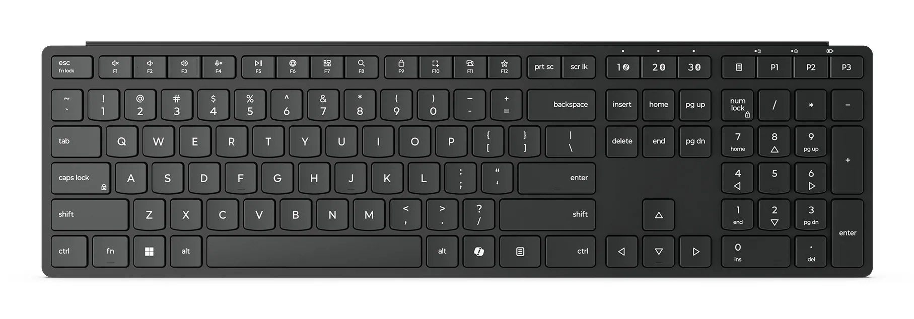 Lenovo 4Y41S04673 Tastatur Heimbüro RF Wireless + Bluetooth Deutsch Schwarz – Bild 1