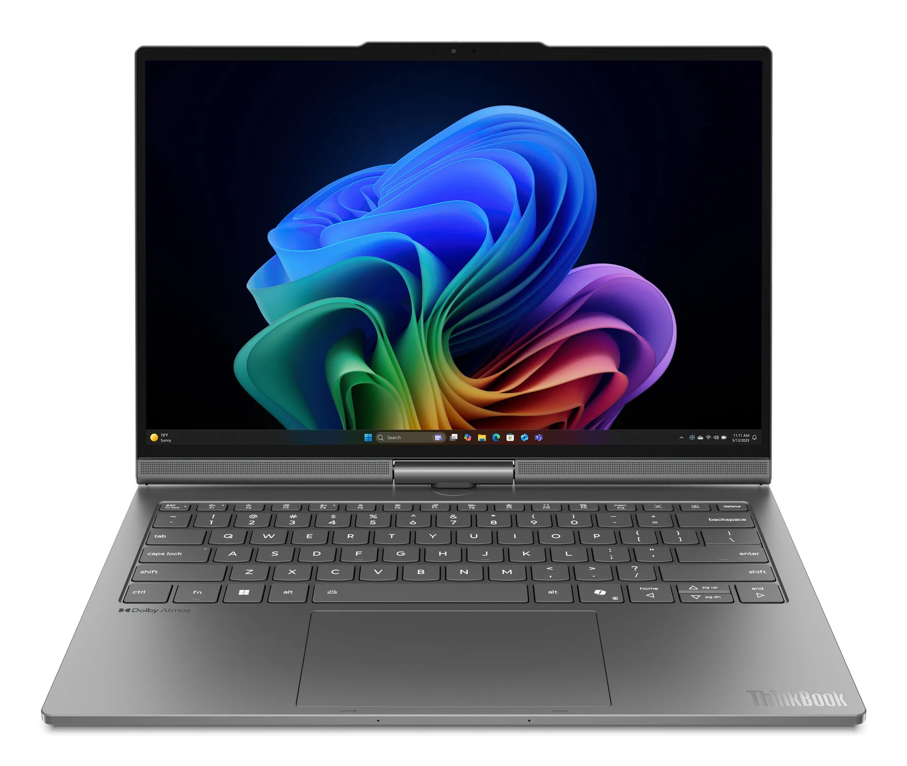Lenovo ThinkBook Plus G7 Auto Twist Copilot+ PC 358H Hybrid (2-in-1) 35,6 cm (14") Touchscreen 2.8K 32 GB LPDDR5x-SDRAM 512 GB SSD Wi-Fi 7 (802.11be) Windows 11 Pro Grau Deutsch – Bild 1