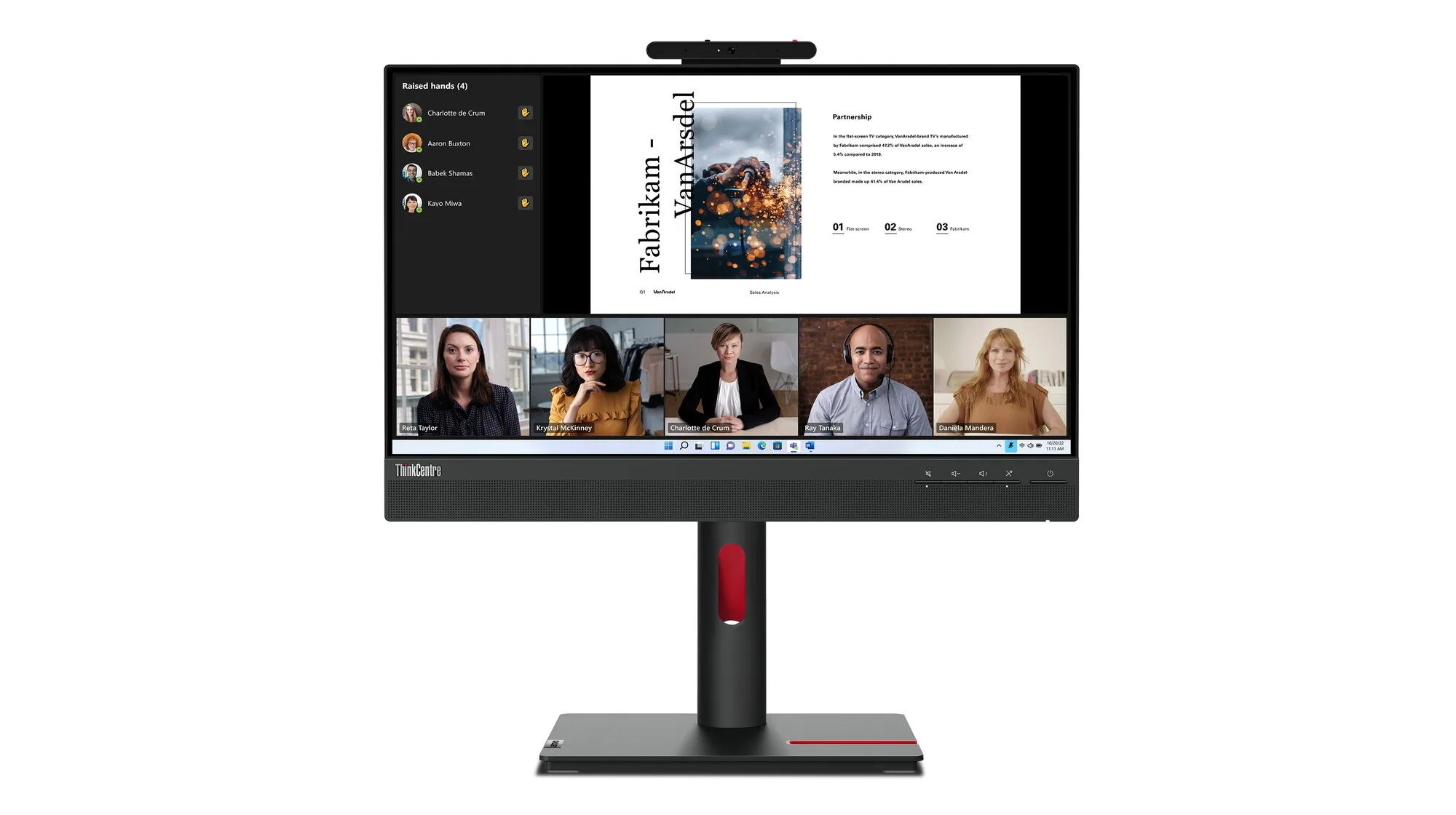 Lenovo ThinkCentre Tiny-In-One 22 Gen 5 Computerbildschirm 54,6 cm (21.5") 1920 x 1080 Pixel Full HD LED Schwarz – Bild 1