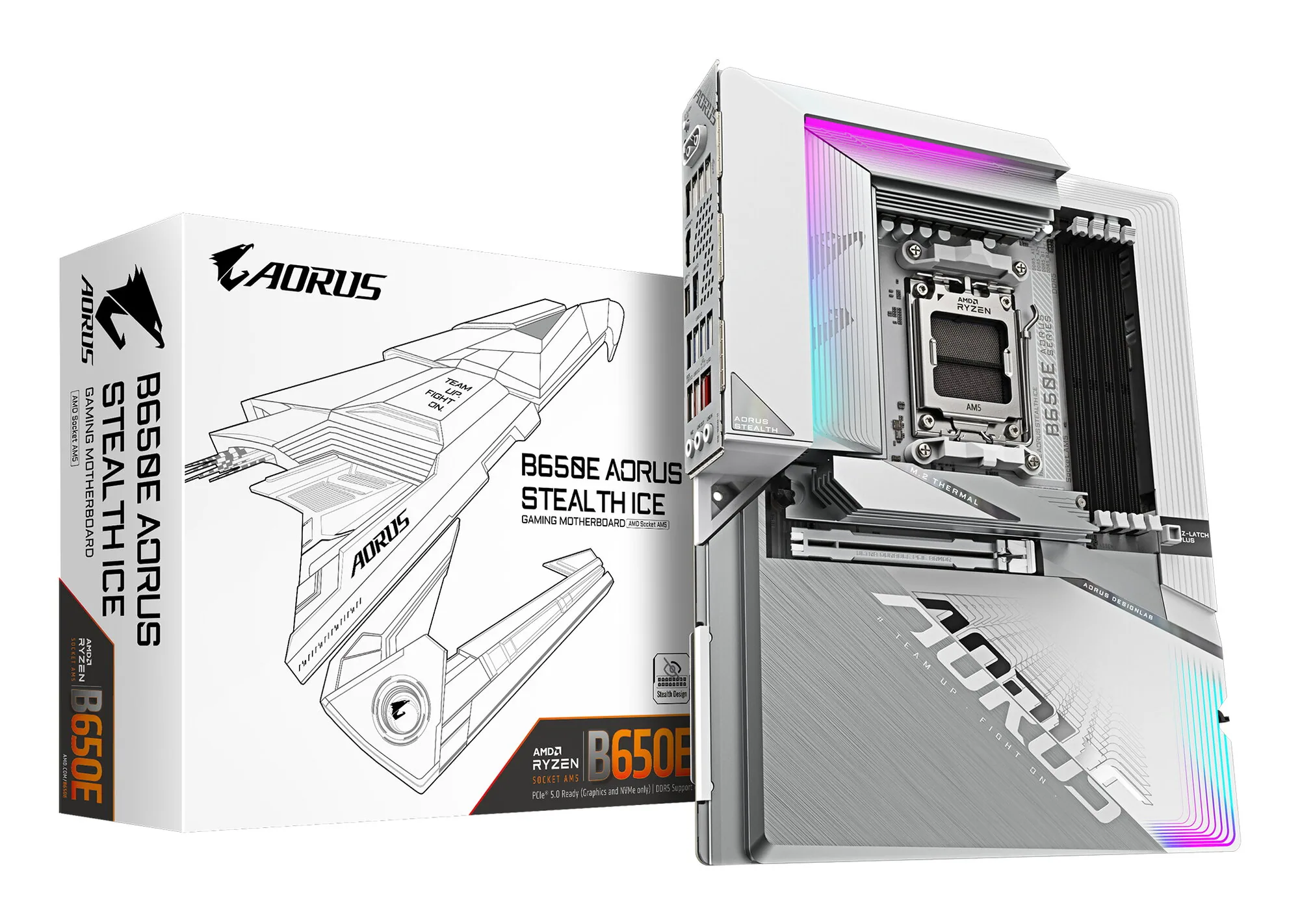GIGABYTE B650E AORUS STEALTH ICE Mainboard – Bild 1