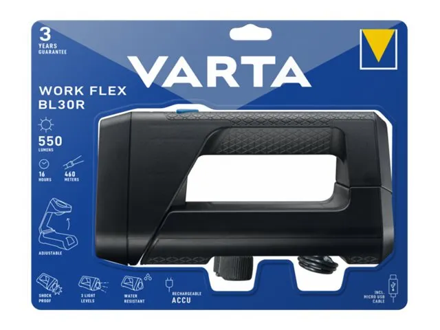 Varta Taschenlampe Work Flex BL30R int. Akku