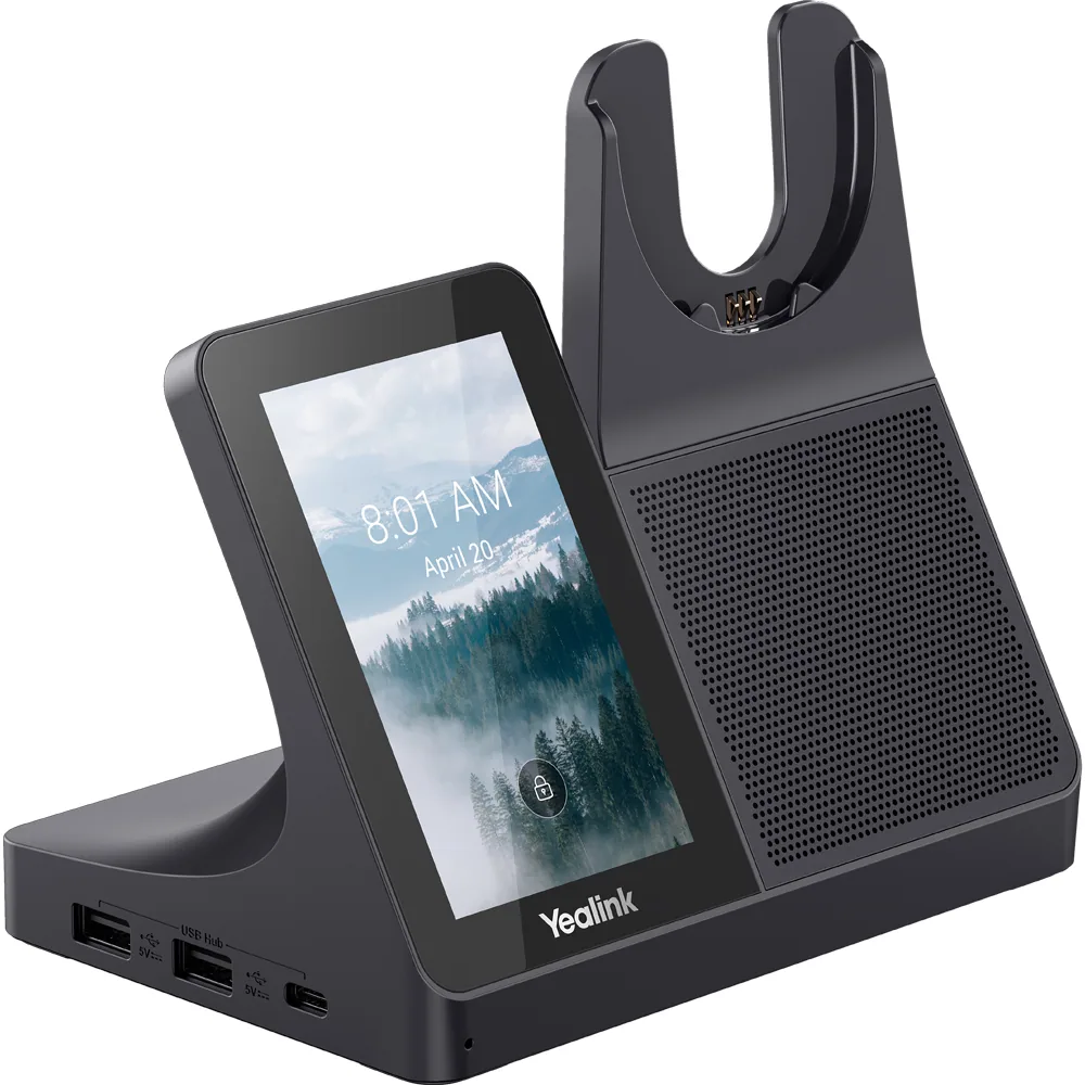 Yealink WH68 Workstation Headset Kopfhörer Verkabelt & Kabellos Kopfband Anrufe/Musik USB Typ-C Bluetooth Ladestation Schwarz – Bild 5