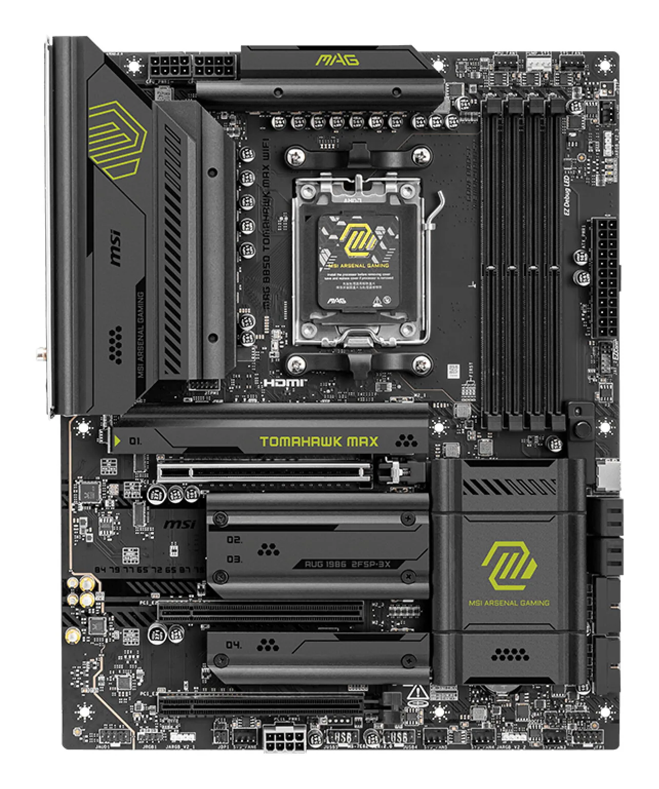 MSI MAG B850 TOMAHAWK MAX WIFI Motherboard AMD B850 Sockel AM5 ATX – Bild 2