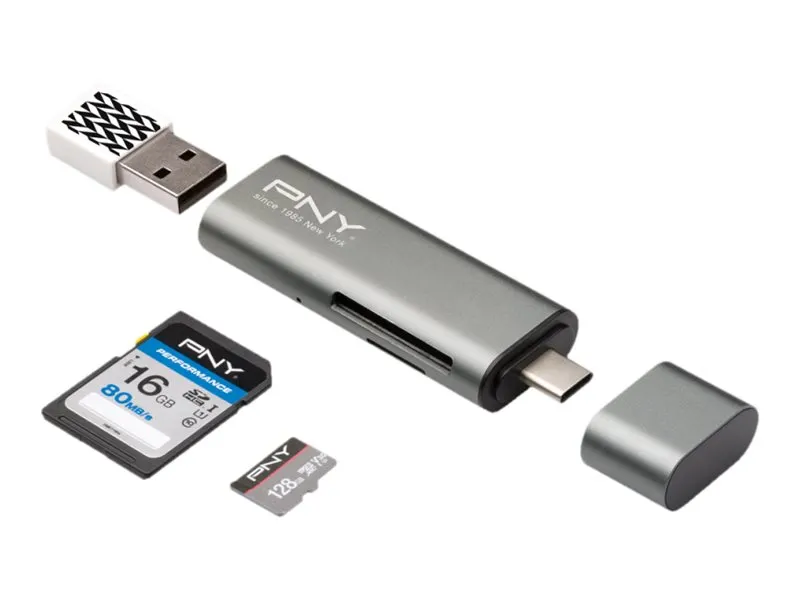 PNY USB-C CARD READER - USB ADAPTER