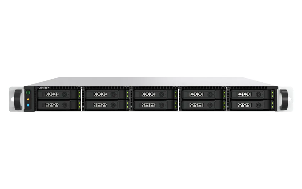 QNAP TS-h1077AFU-R7-32G NAS Rack (1U) AMD Ryzen™ 7 32 GB DDR5 0 TB QNAP QTS Schwarz, Grau – Bild 1