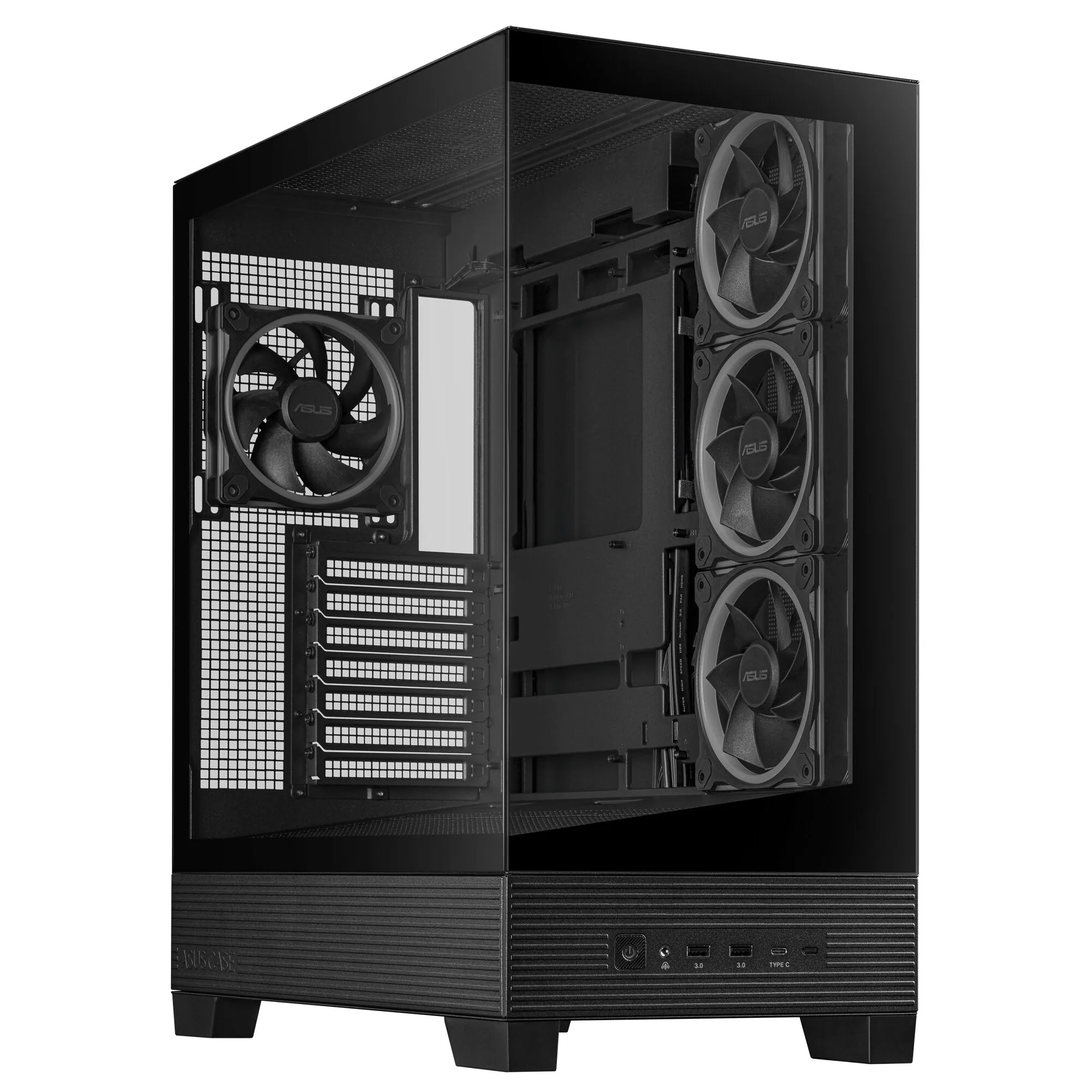 ASUS A31 Plus TG ARGB BLACK Midi Tower Schwarz – Bild 1