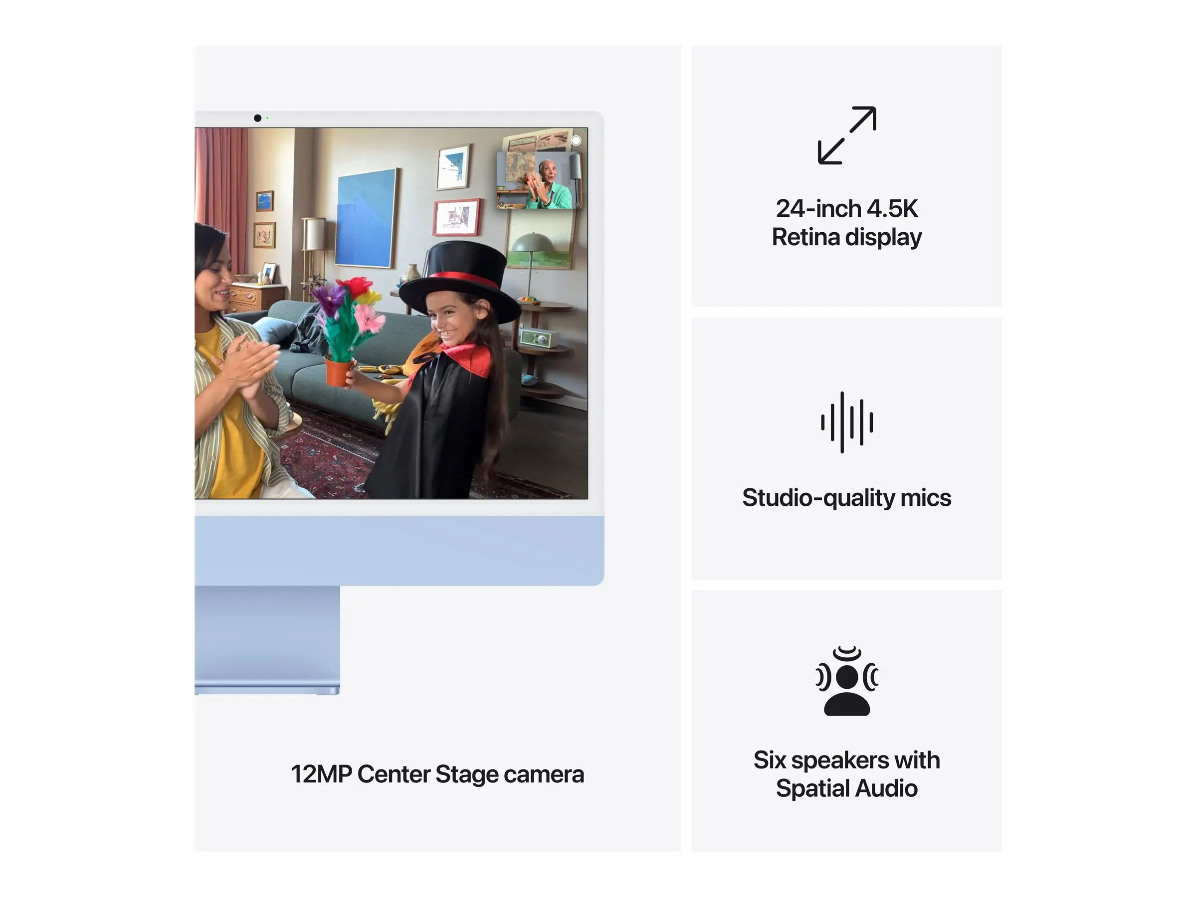 Apple iMac 4.5K (24") M4 8/8-Core/16GB/256GBSSD/Blau MacOS