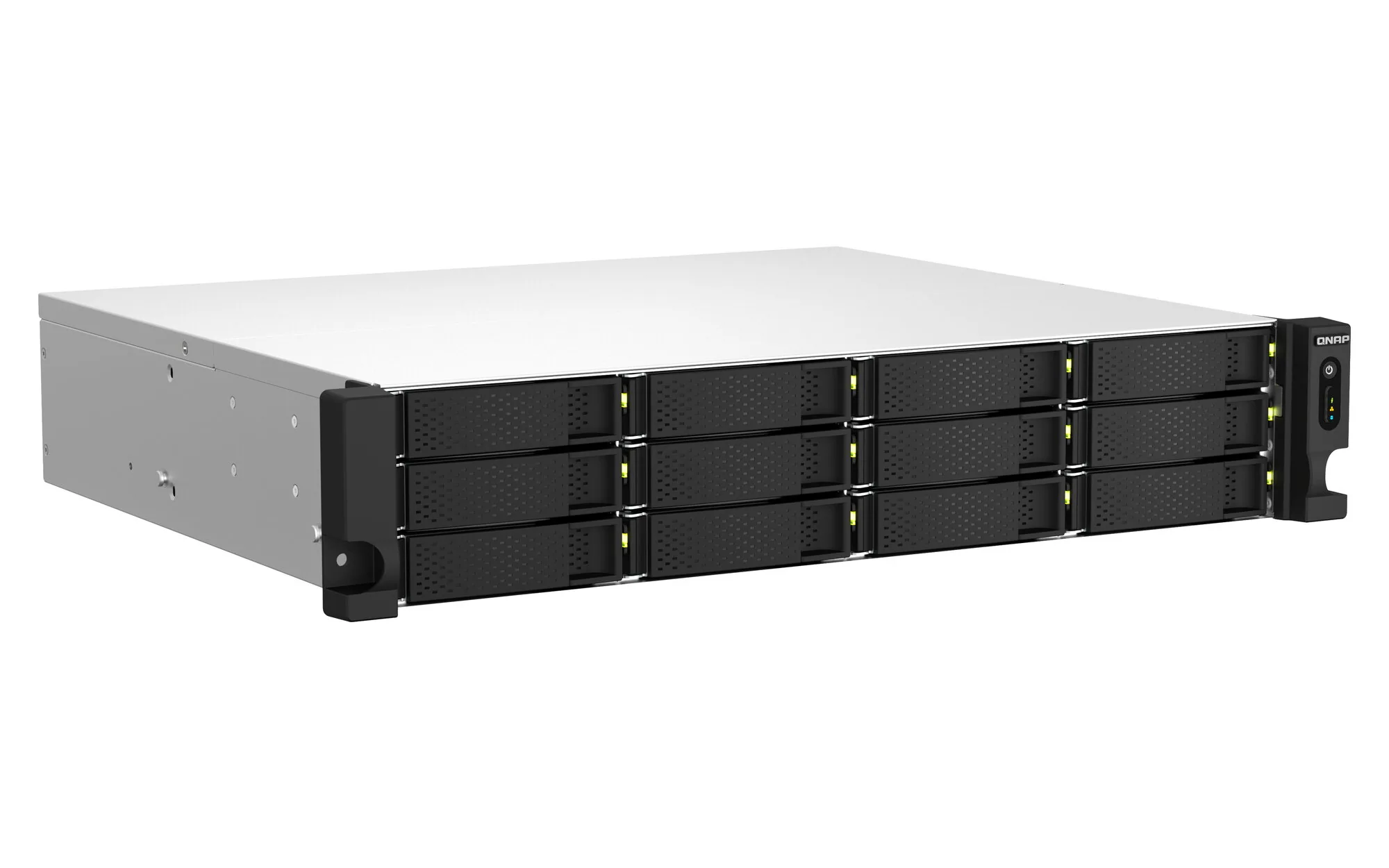 QNAP TS-1264U-RP NAS Rack (2U) Intel® Celeron® 8 GB DDR4 0 TB QNAP QTS Aluminium, Schwarz – Bild 2