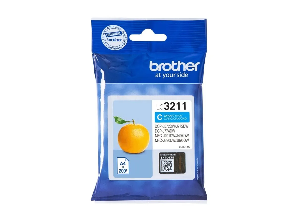 Brother LC3211C Druckerpatrone Original Standardertrag Cyan
