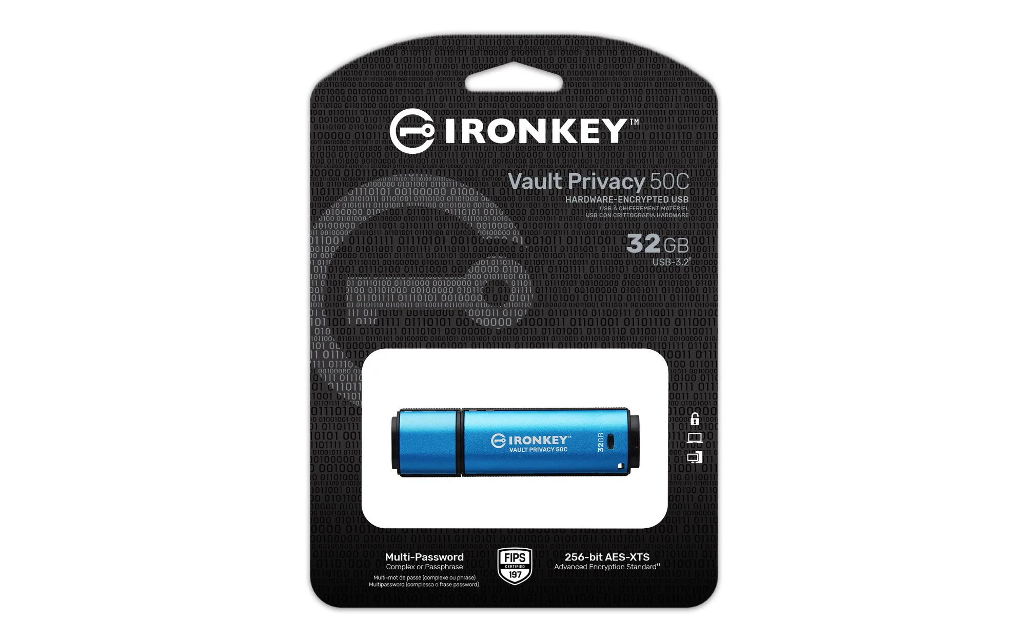Kingston Technology IronKey 32GB USB-C Vault Privacy 50C AES-256 verschlüsselter, FIPS 197 – Bild 3