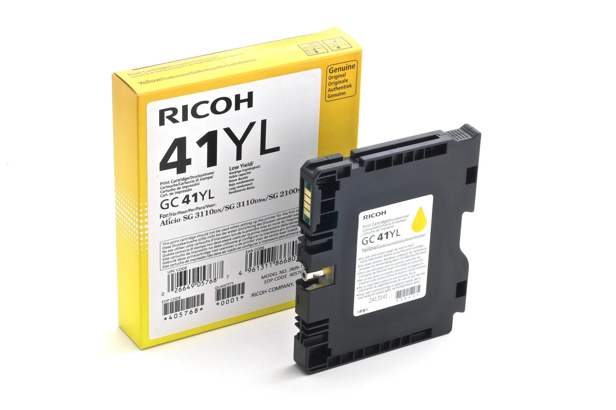 Ricoh 405768 Druckerpatrone 1 Stück(e) Original Gelb – Bild 1