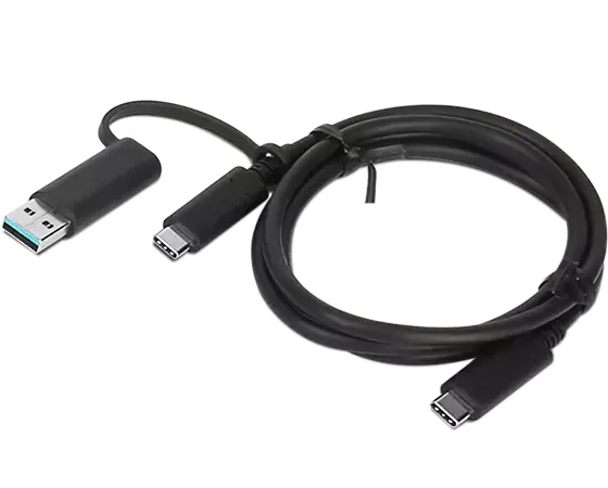 Lenovo 4X90U90618 USB Kabel USB 3.2 Gen 1 (3.1 Gen 1) 1 m USB A/USB C USB C Schwarz – Bild 1