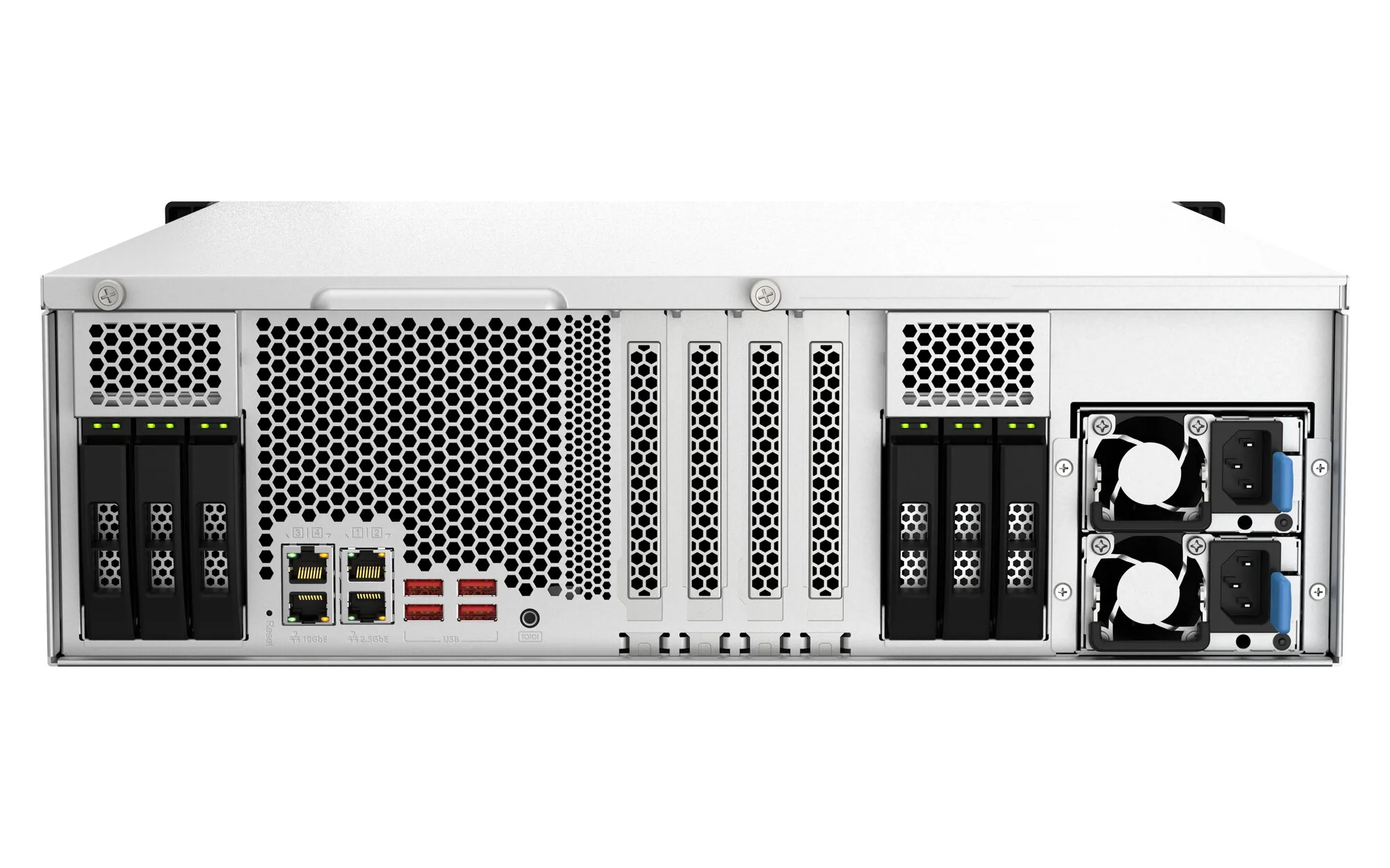 QNAP TS-h2287XU-RP NAS Rack (3U) Intel Xeon E E-2336 32 GB DDR4 0 TB QuTS hero Schwarz, Weiß – Bild 6
