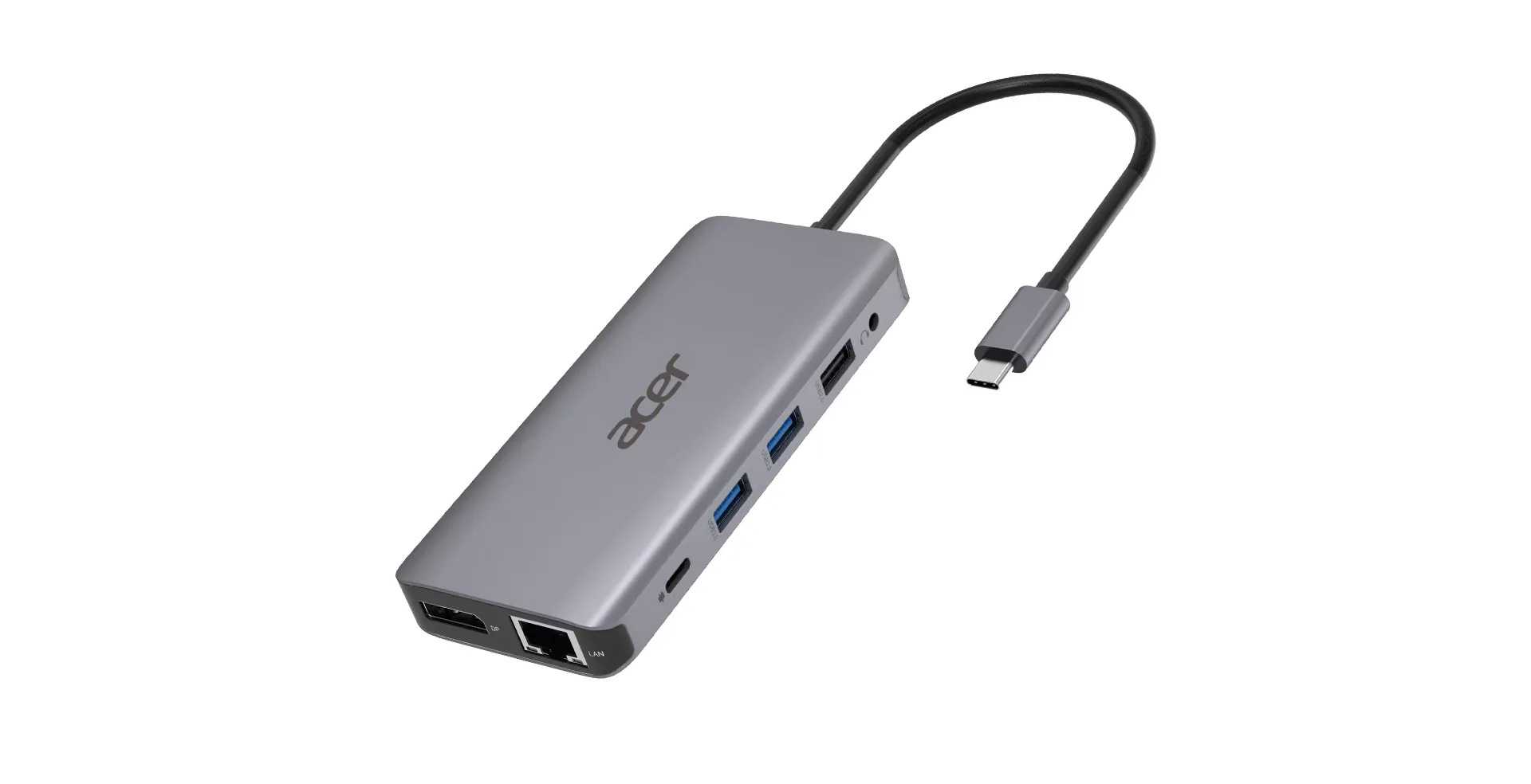 Acer 12-in-1 Type-C Dongle Kabelgebunden USB 3.2 Gen 1 (3.1 Gen 1) Type-C Silber – Bild 1