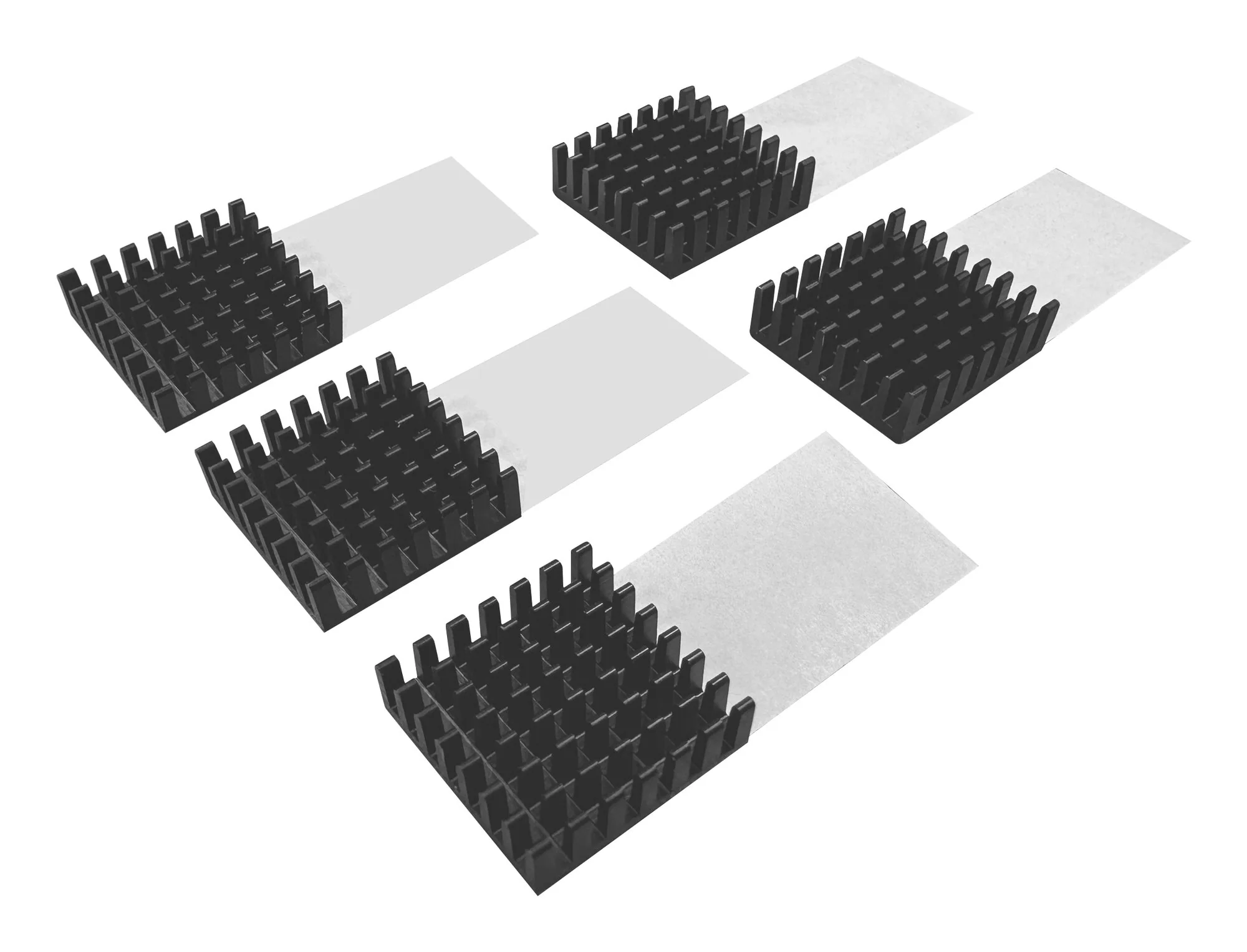 QNAP HS-M2SSD-07 Computerkühlsystem M.2 NVMe SSD Kühlkörper/Radiator Schwarz 5 Stück(e) – Bild 1