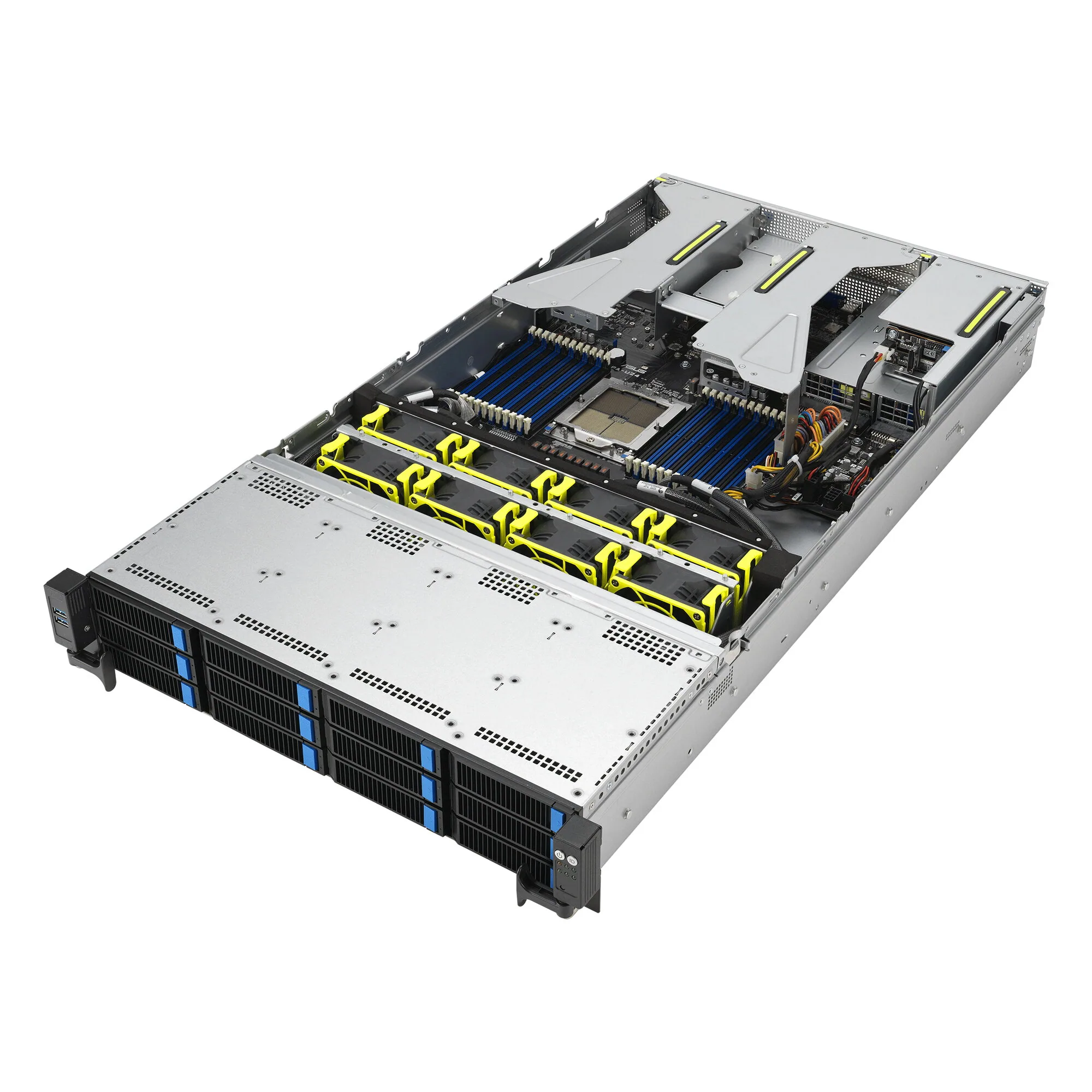 ASUS RS521A-E12-RS12U Socket SP5 Rack (2U) Schwarz, Silber – Bild 6