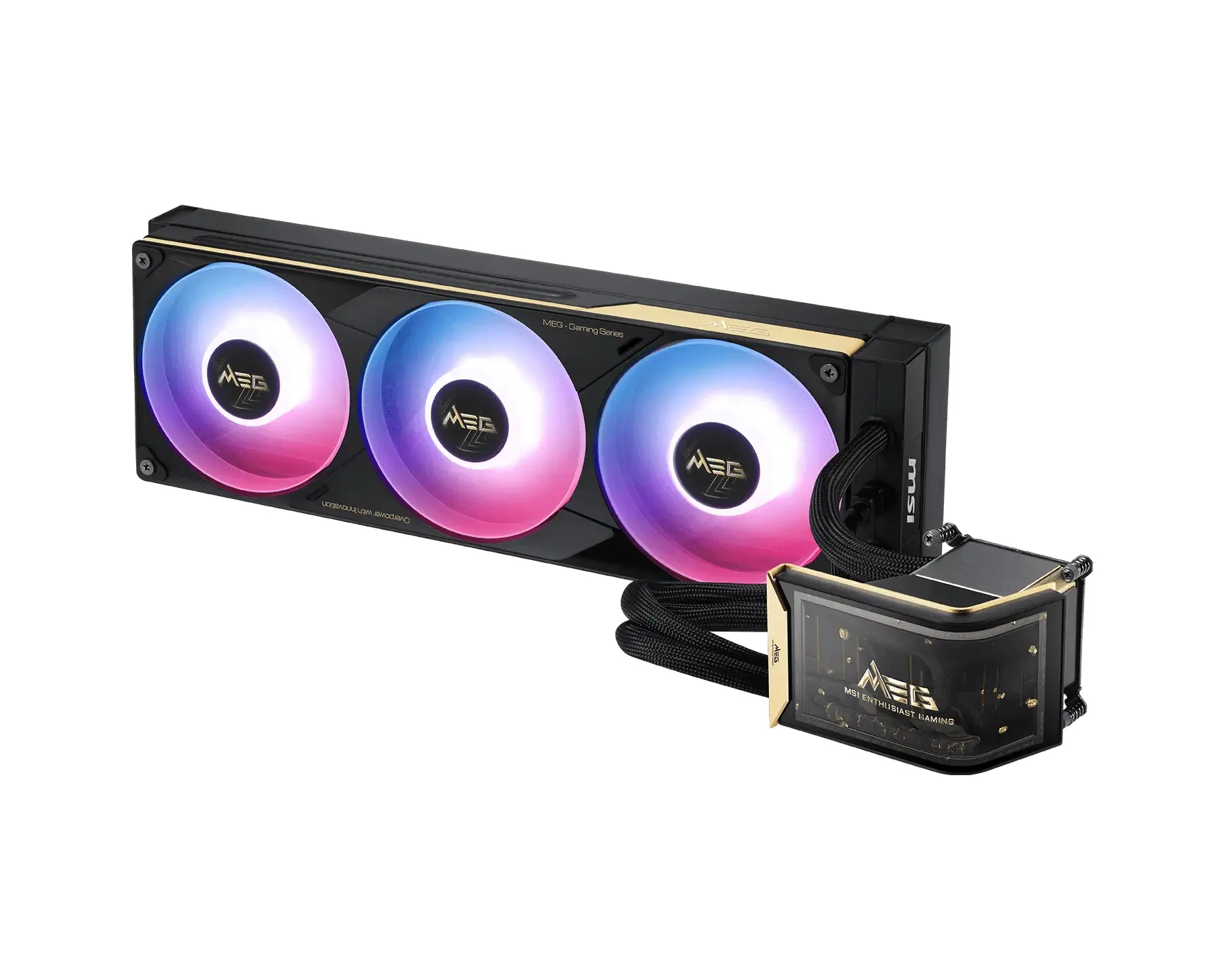 MSI MEG Coreliquid E15 360 Computerkühlsystem Prozessor All-in-One-Flüssigkeitskühler 12 cm Schwarz – Bild 3