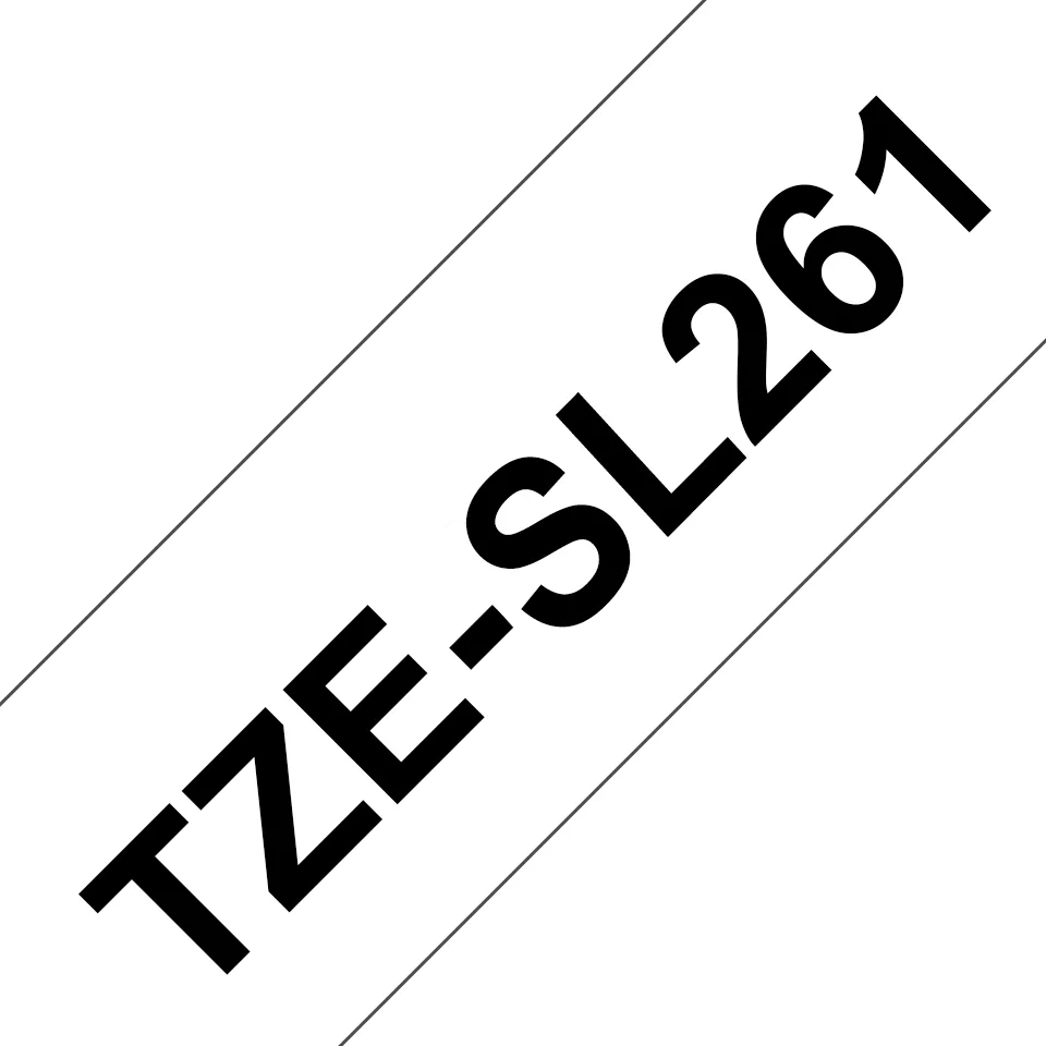 Brother TZE-SL261 Etiketten erstellendes Band Schwarz auf weiss – Bild 1