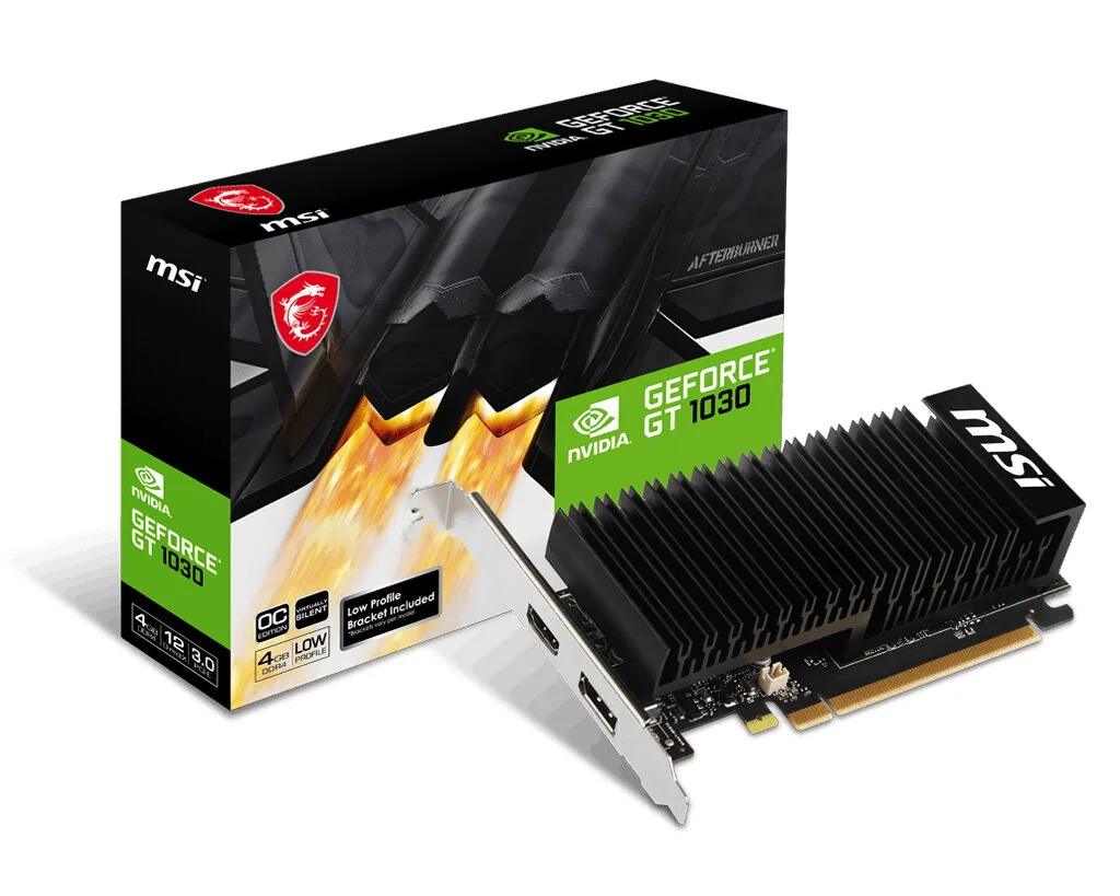 MSI GeForce GT 1030 4GHD4 LP OC NVIDIA 4 GB GDDR4 – Bild 1