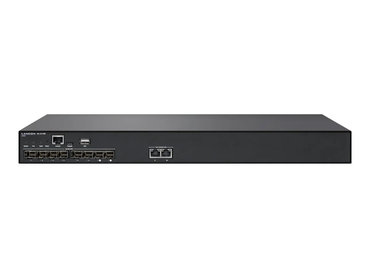 LANCOM XS-5110F Aggregation Switch (8x SFP+ / 2x 10G RJ45)