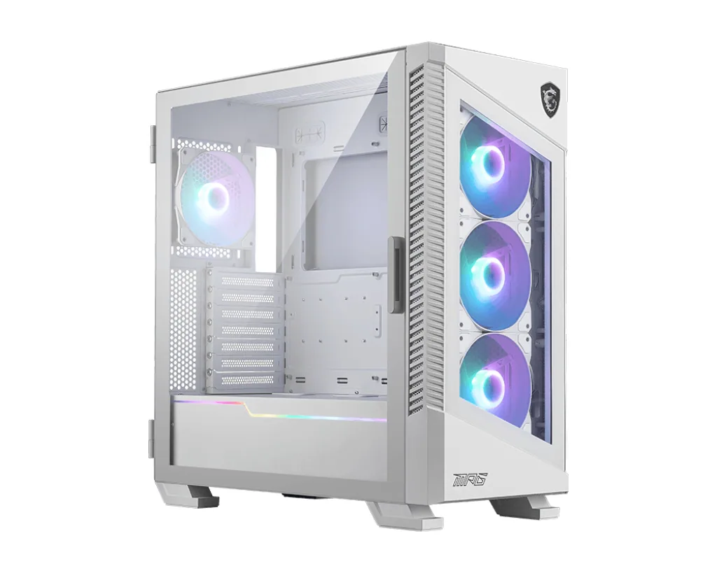MSI MPG 100R WHITE Midi Tower Weiß – Bild 1