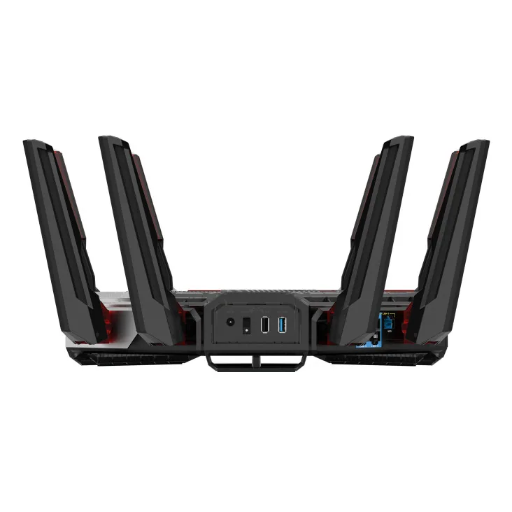 ASUS ROG Rapture GT-BN98 WLAN-Router 10 Gigabit Ethernet Quad-band (2.4 GHz / 5 GHz-1 / 5 GHz-2 / 6 GHz) Schwarz, Weiß – Bild 4