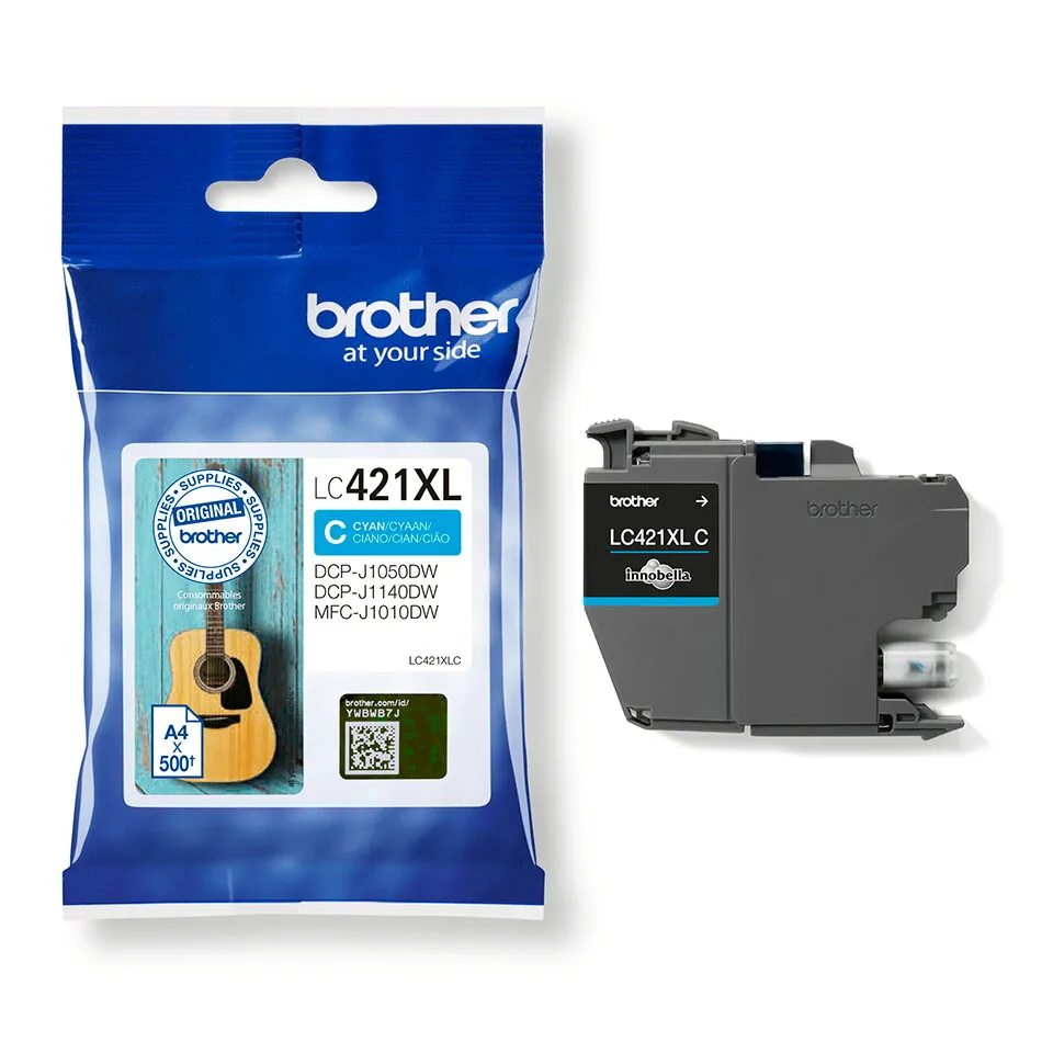 Brother LC-421XLC Druckerpatrone 1 Stück(e) Original Hohe (XL-) Ausbeute Cyan – Bild 2