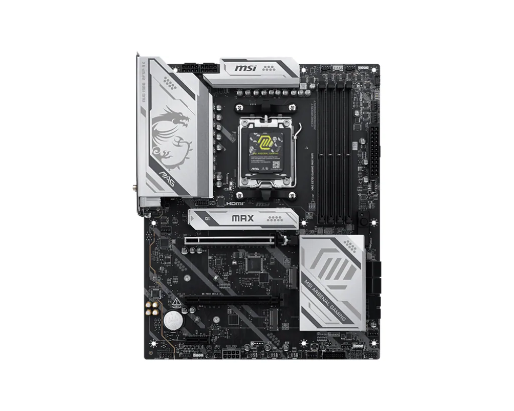 MSI MAG X870E Gaming MAX WIFI Motherboard AMD X870E Sockel AM5 ATX – Bild 2