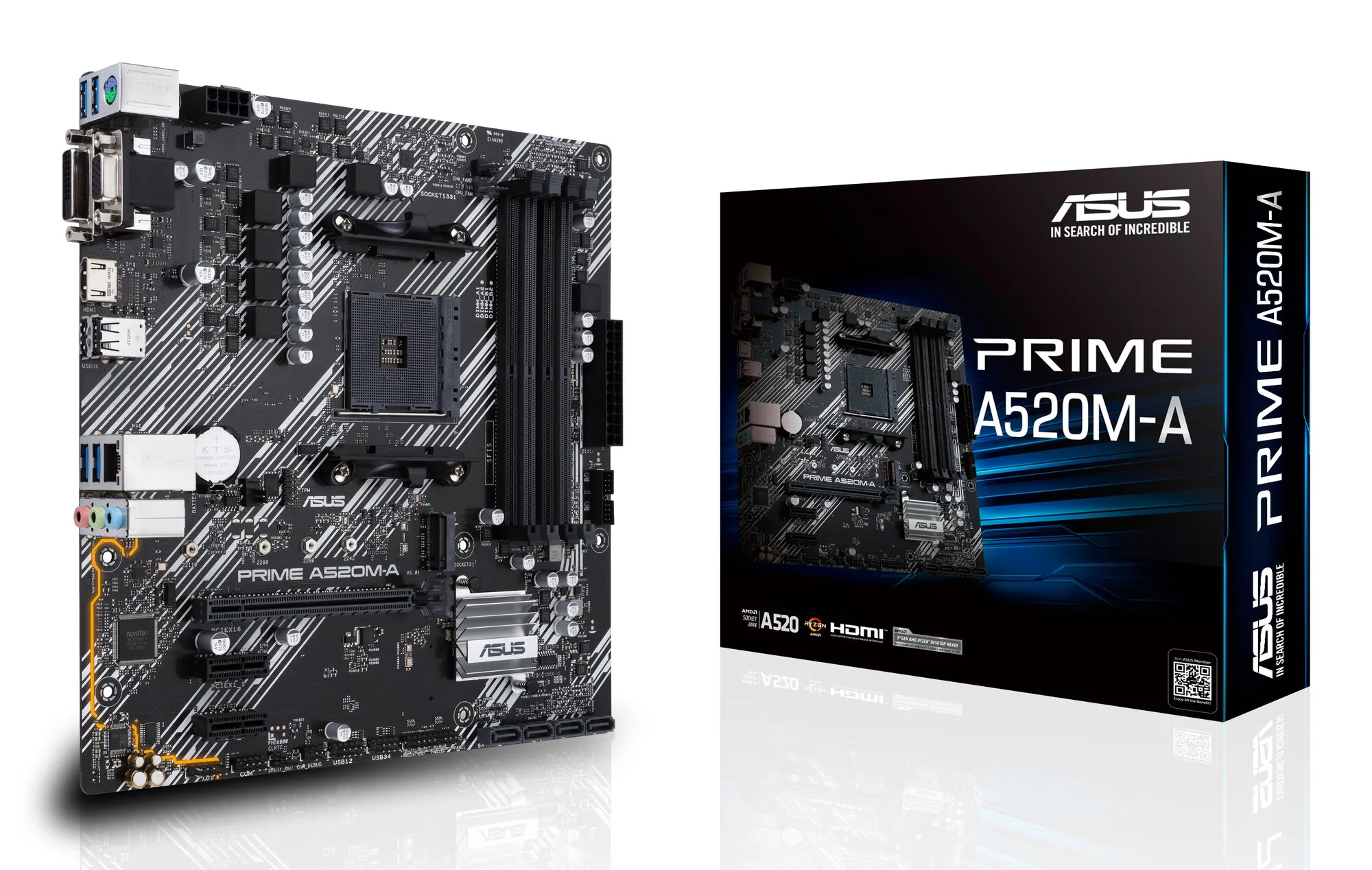 ASUS PRIME A520M-A II/CSM AMD A520 Sockel AM4 micro ATX – Bild 1