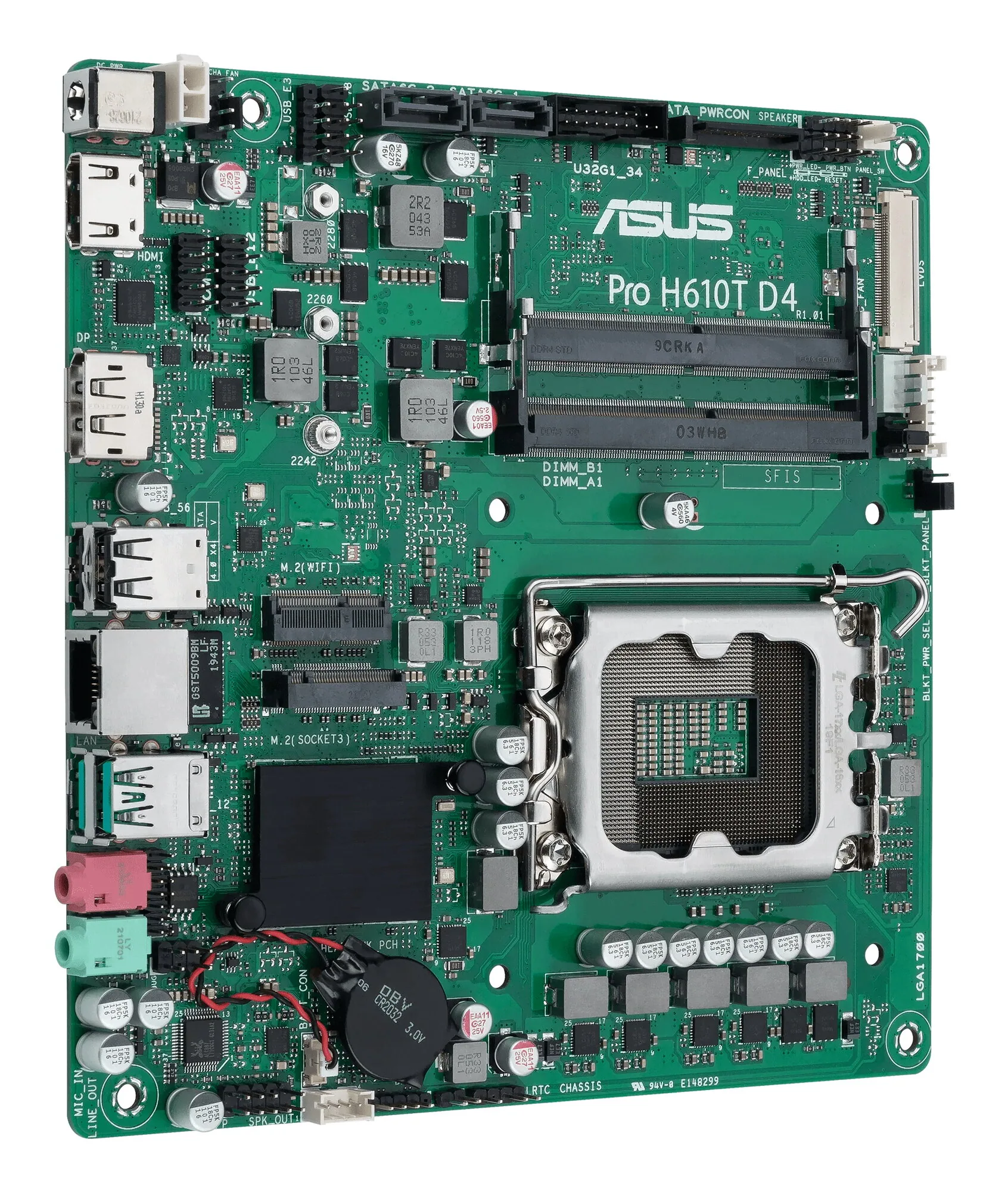 ASUS Pro H610T D4-CSM Intel H610 LGA 1700 Thin Mini ITX – Bild 2