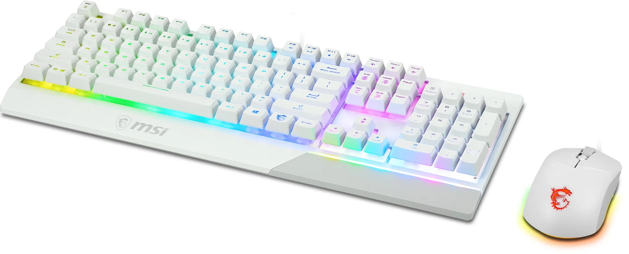 MSI S11-04DE305-CLA Tastatur Maus enthalten Gaming USB QWERTZ Deutsch Weiß – Bild 2