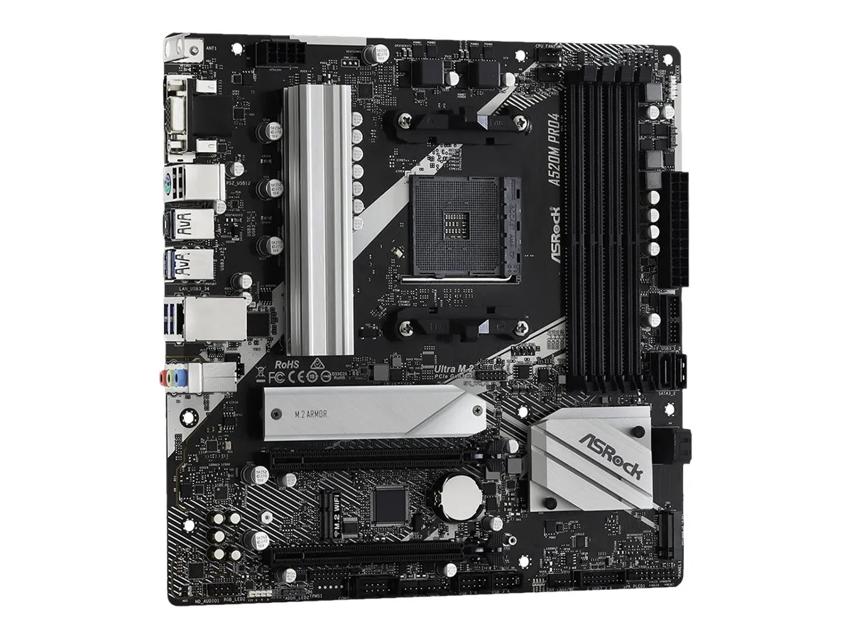 ASRock A520M Pro4                AM4 mATX HDMI/DP/VGA   DDR4