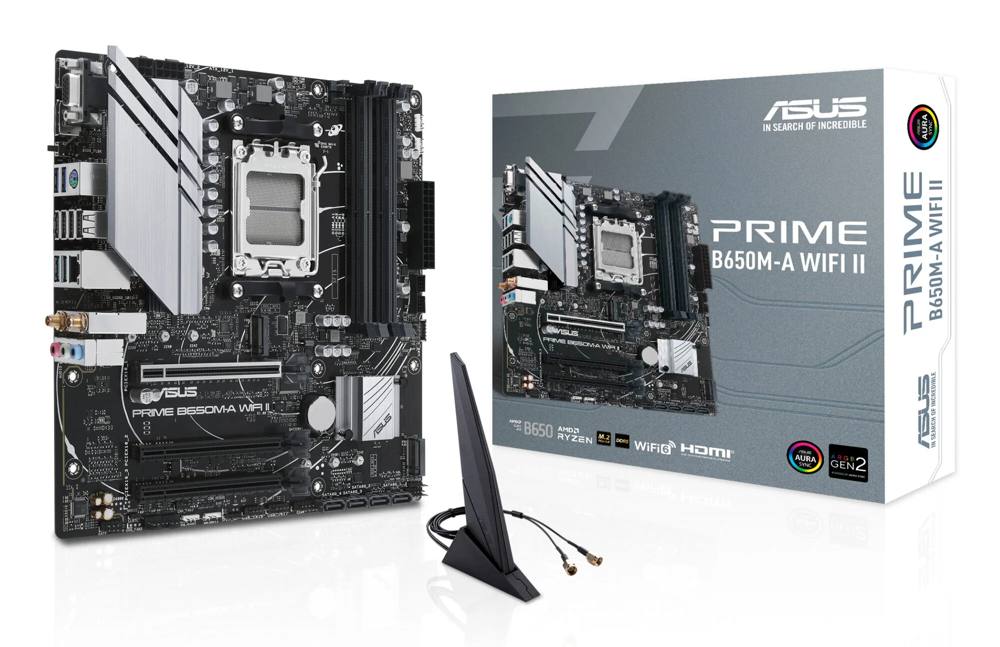 ASUS PRIME B650M-A WIFI II AMD B650 Sockel AM5 micro ATX – Bild 1