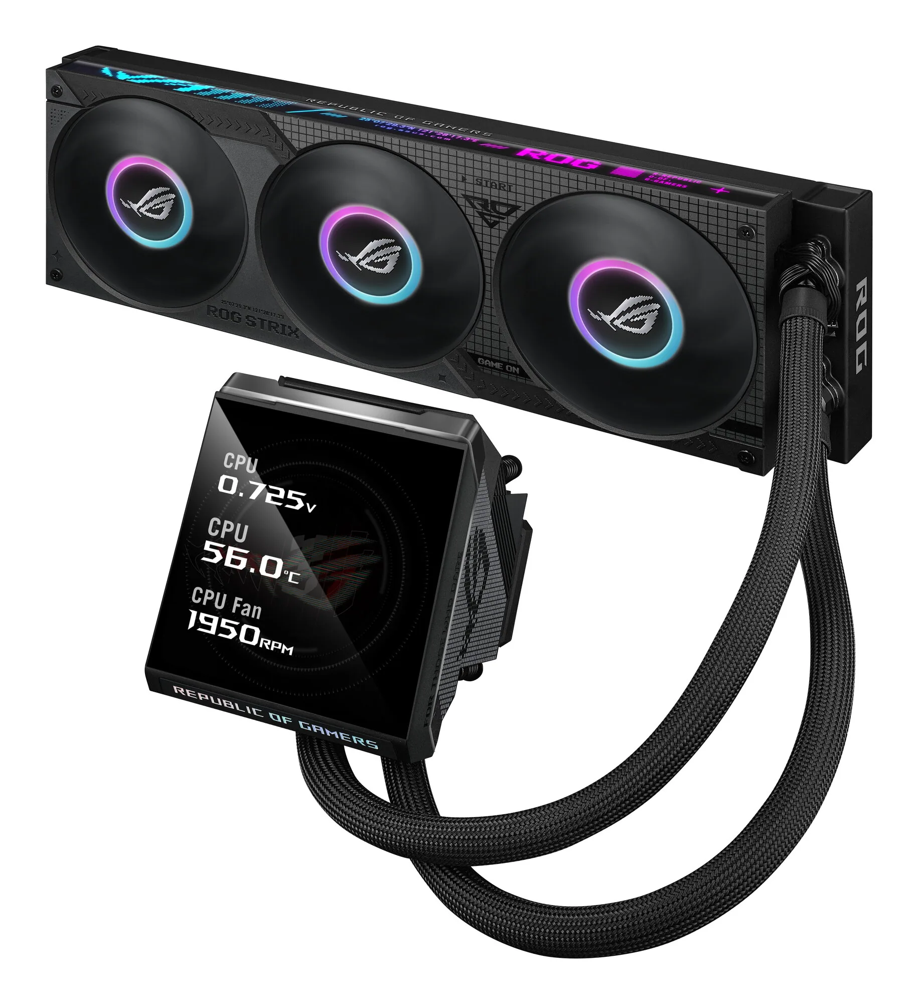 ASUS ROG Strix LC IV 360 ARGB LCD Prozessor All-in-One-Flüssigkeitskühler 12 cm Schwarz – Bild 5