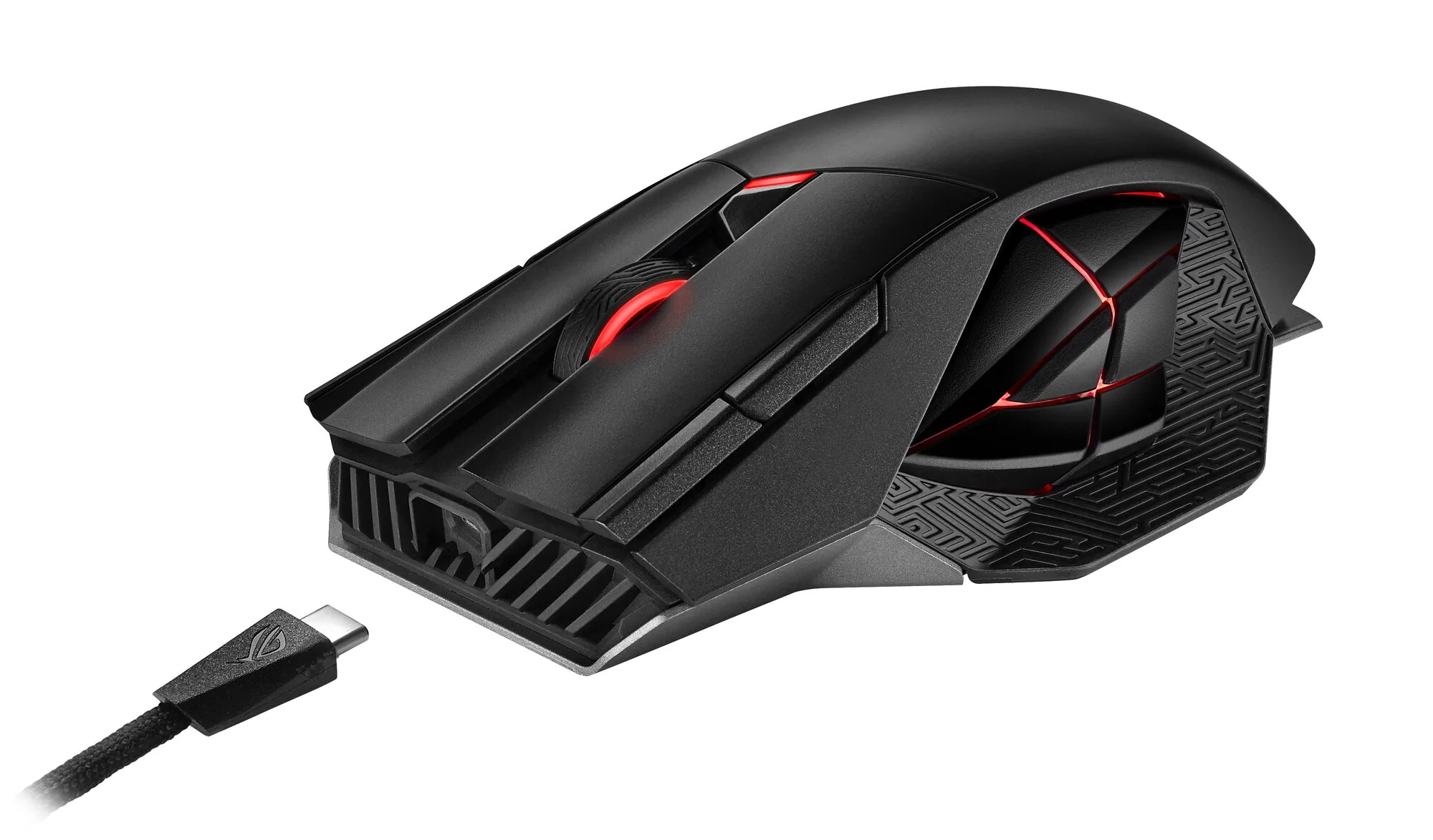 ASUS ROG Spatha X Maus Gaming Rechts RF Wireless + USB Type-C Optisch 19000 DPI – Bild 3
