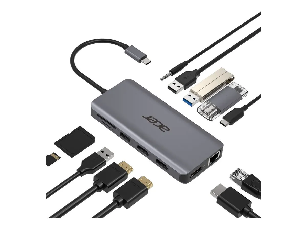 Acer 12in1 Type C dongle 2xUSB3.2/2xUSB2.0/1xSD/TF/1xDP