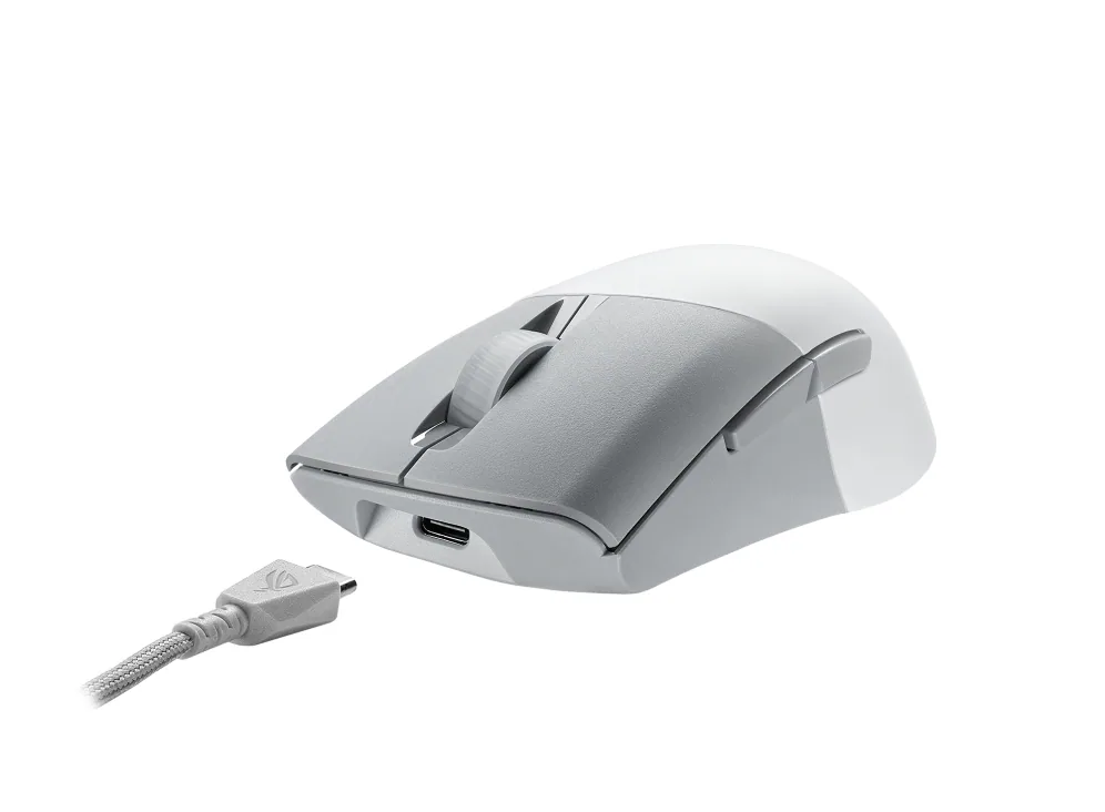 ASUS ROG Keris Wireless AimPoint Maus Gaming Rechts RF Wireless + Bluetooth + USB Type-C Optisch 36000 DPI – Bild 4