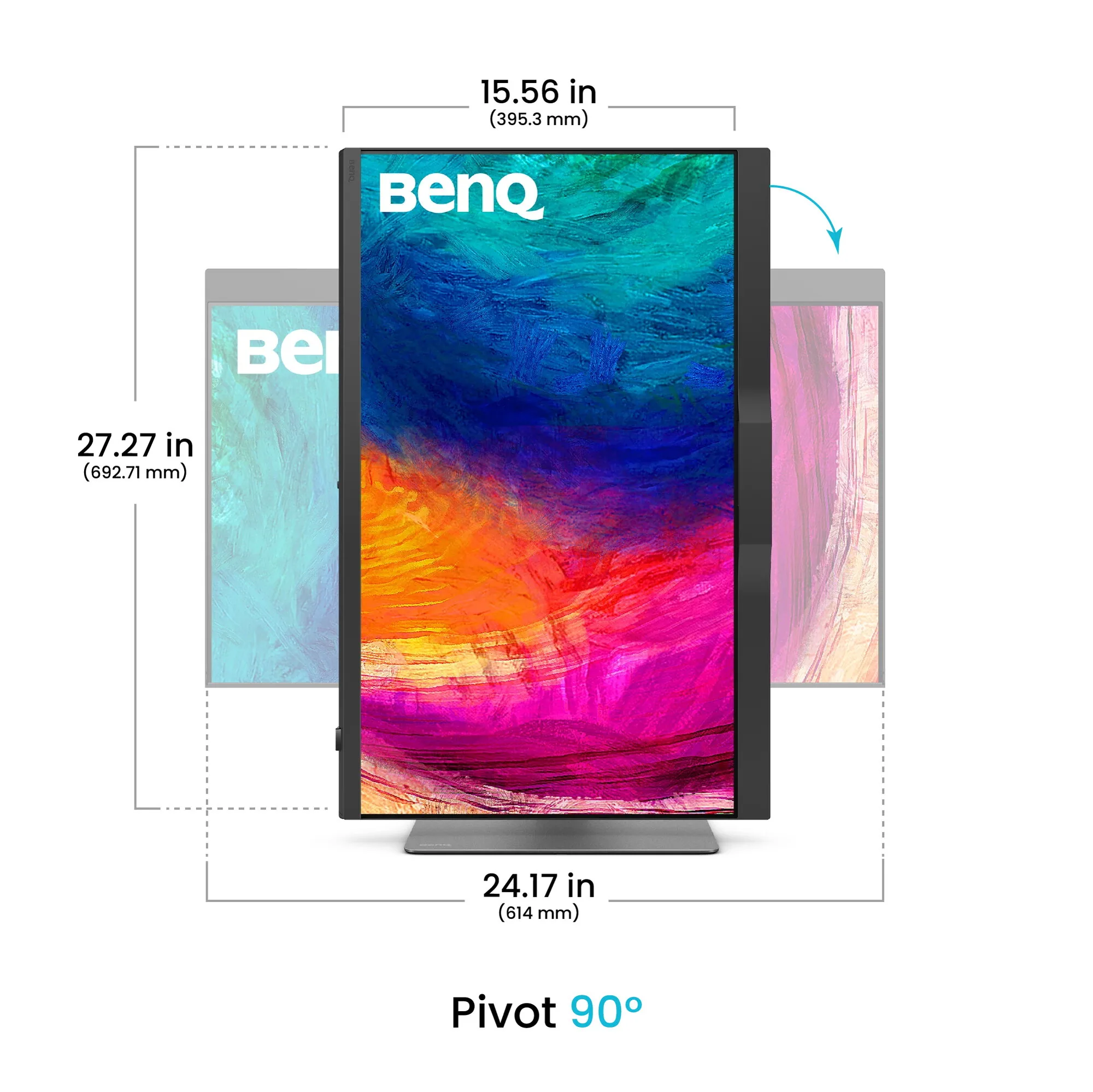 BenQ PD2770U Computerbildschirm 68,6 cm (27") 3840 x 2160 Pixel 4K Ultra HD LCD Schwarz – Bild 5