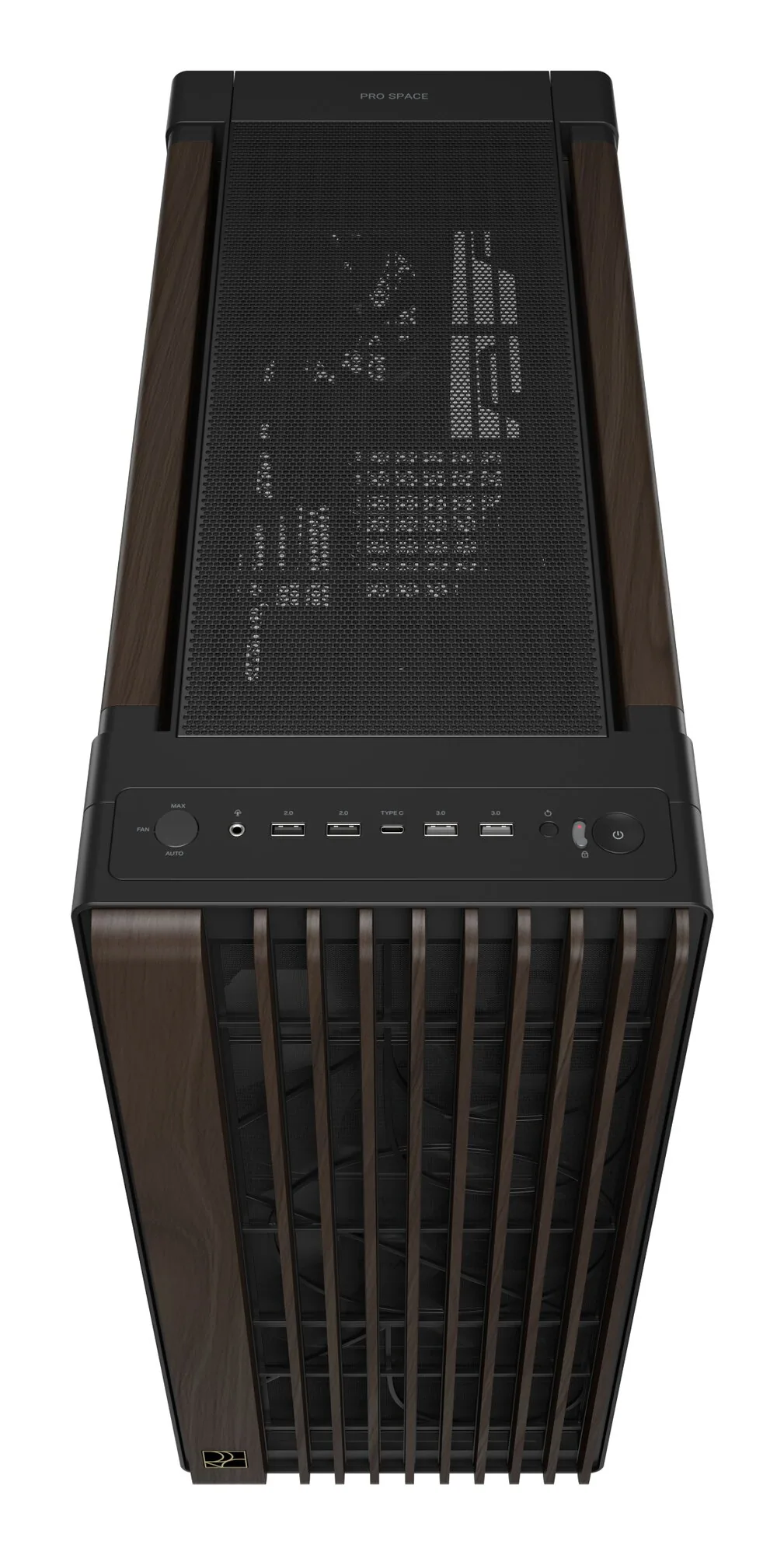 ASUS ProArt PA602 Wood Edition Modern Black - Metal Panel Midi Tower Schwarz, Holz – Bild 5