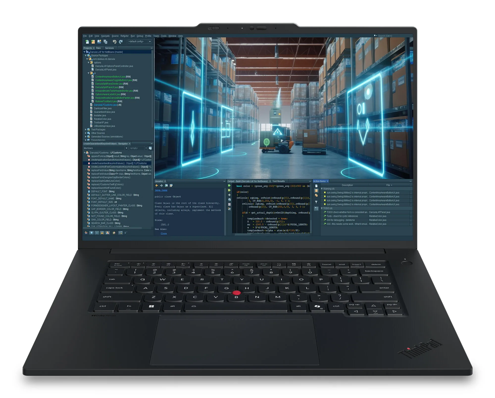 Lenovo ThinkPad P1 Gen 9 Copilot+ PC Intel Core Ultra 9 386H Mobiler Arbeitsplatz 40,6 cm (16") WUXGA 64 GB LPDDR5x-SDRAM 1 TB SSD NVIDIA RTX PRO 2000 Blackwell Wi-Fi 7 (802.11be) Windows 11 Pro Schwarz Deutsch – Bild 1