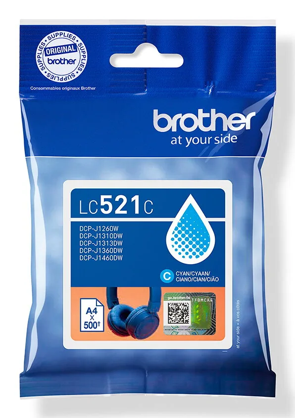 Brother LC521C Druckerpatrone 1 Stück(e) Original Cyan – Bild 3