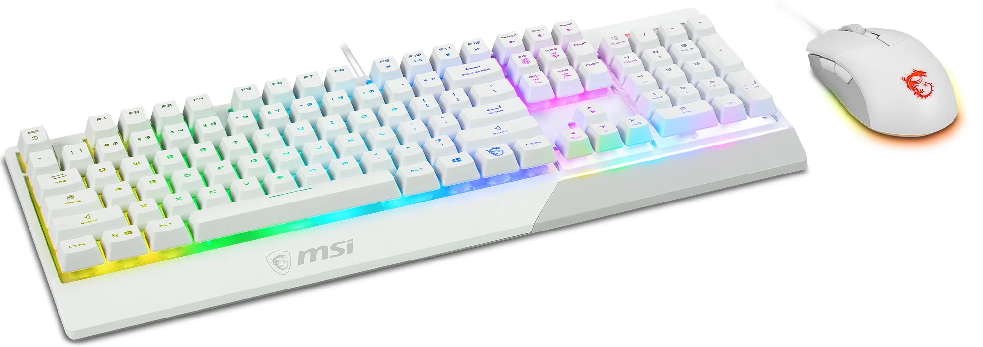 MSI S11-04DE305-CLA Tastatur Maus enthalten Gaming USB QWERTZ Deutsch Weiß – Bild 3
