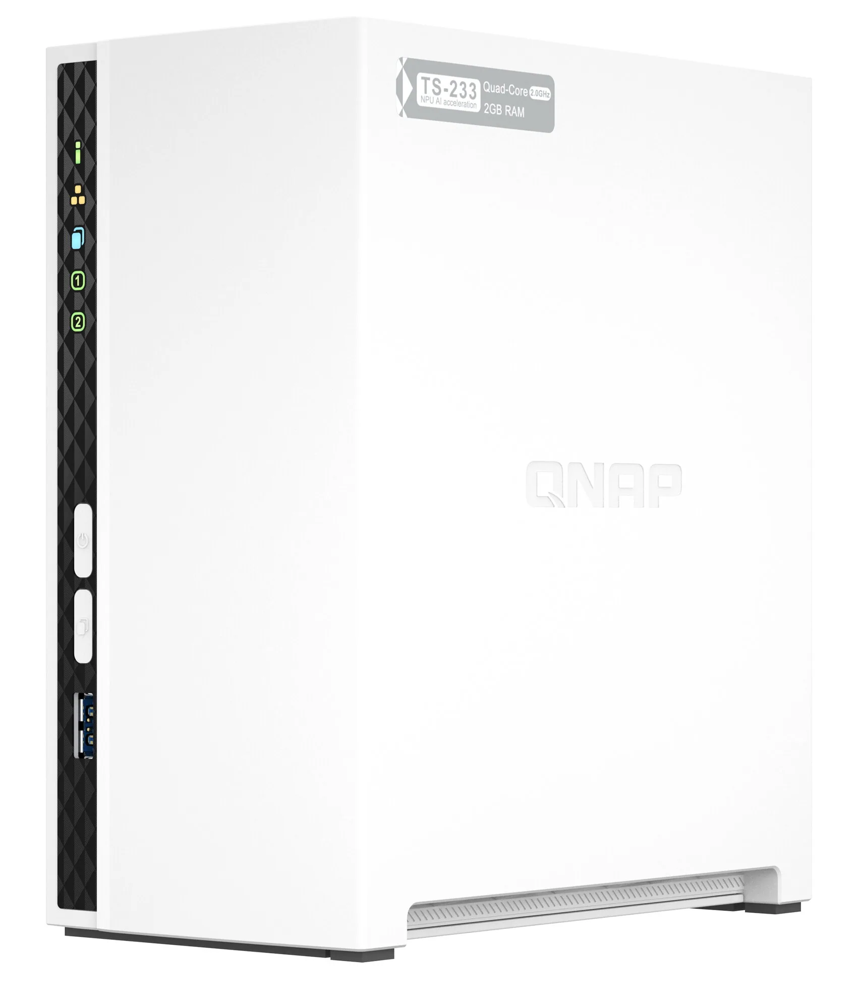 QNAP TS-233 NAS & Speicherserver Tower ARM Cortex-A55 2 GB 0 TB QNAP QTS Weiß – Bild 5